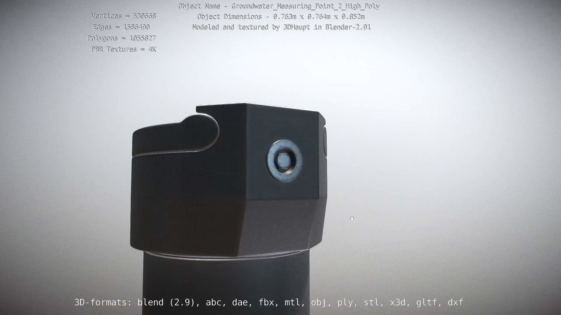 Groundwater Measure Pipe High-Poly Version 2 3D model_61