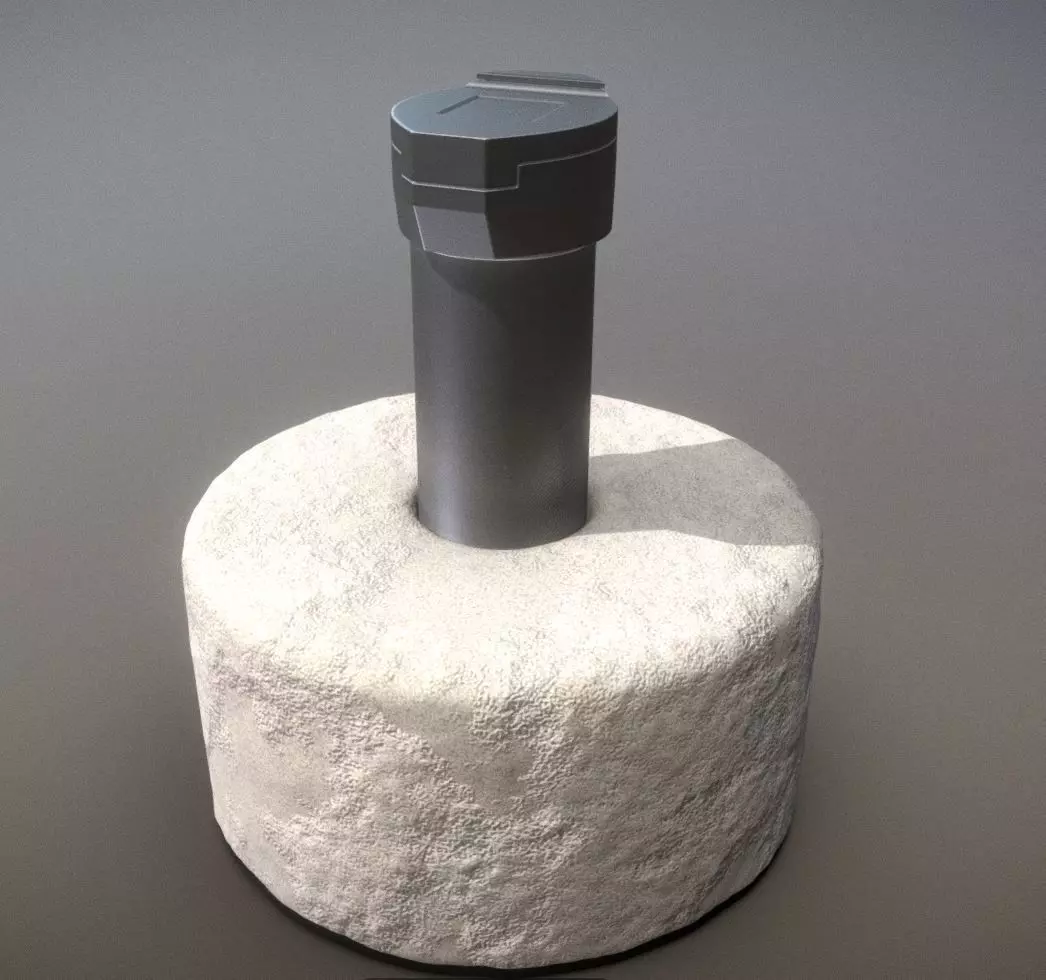 Groundwater Measure Pipe High-Poly Version 2 3D model_0