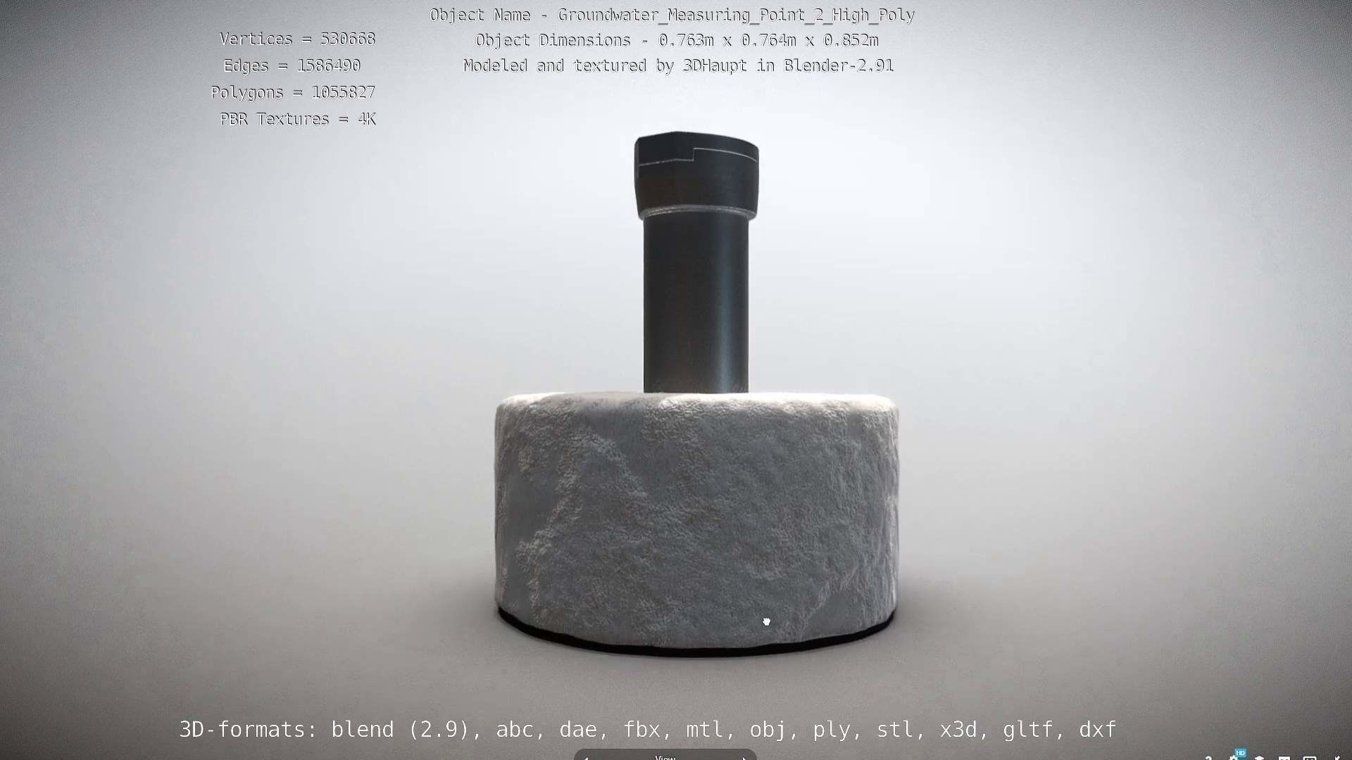 Groundwater Measure Pipe High-Poly Version 2 3D model_97