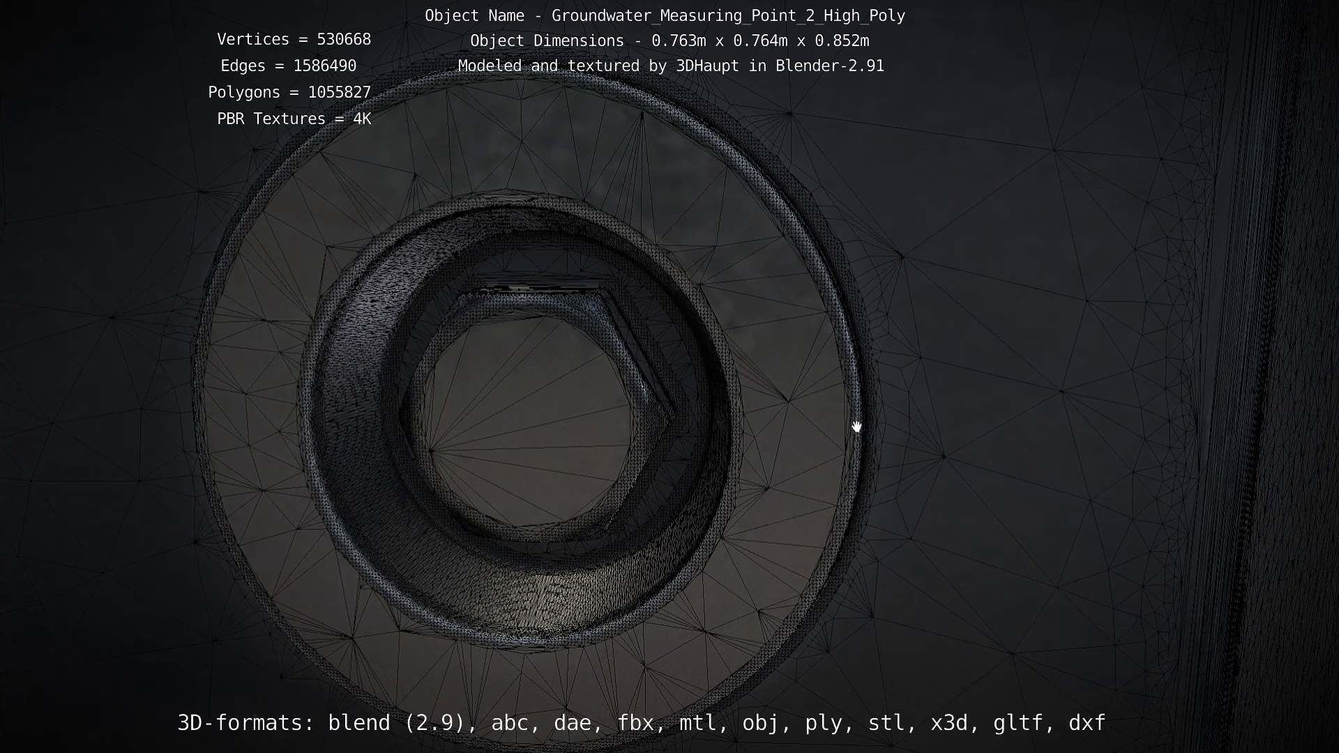 Groundwater Measure Pipe High-Poly Version 2 3D model_34