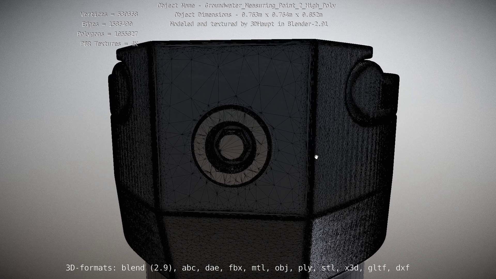 Groundwater Measure Pipe High-Poly Version 2 3D model_36