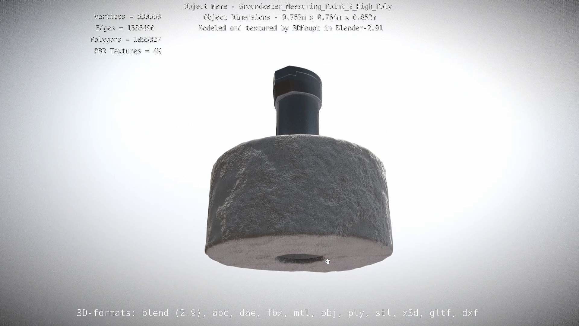 Groundwater Measure Pipe High-Poly Version 2 3D model_98