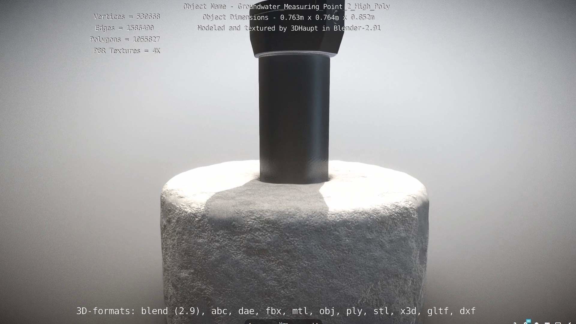 Groundwater Measure Pipe High-Poly Version 2 3D model_120