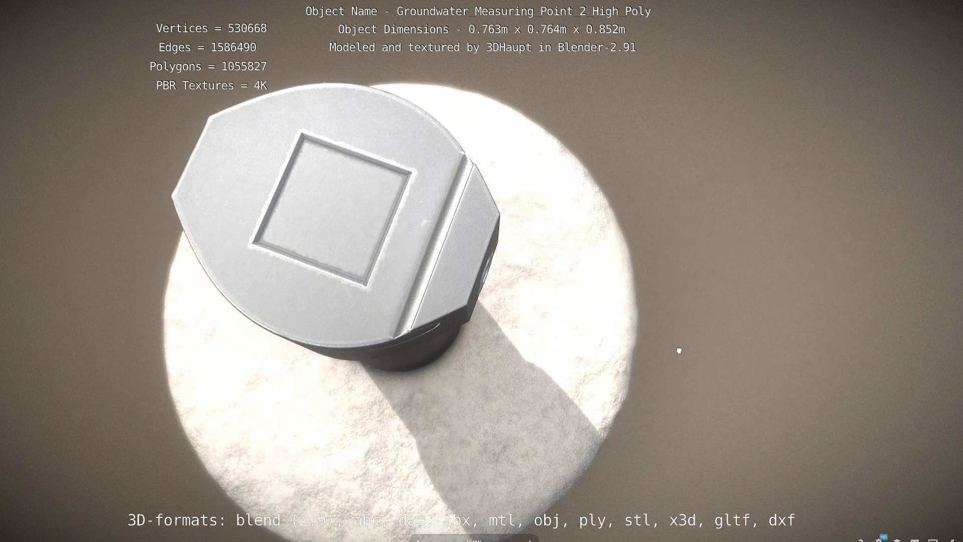 Groundwater Measure Pipe High-Poly Version 2 3D model_73