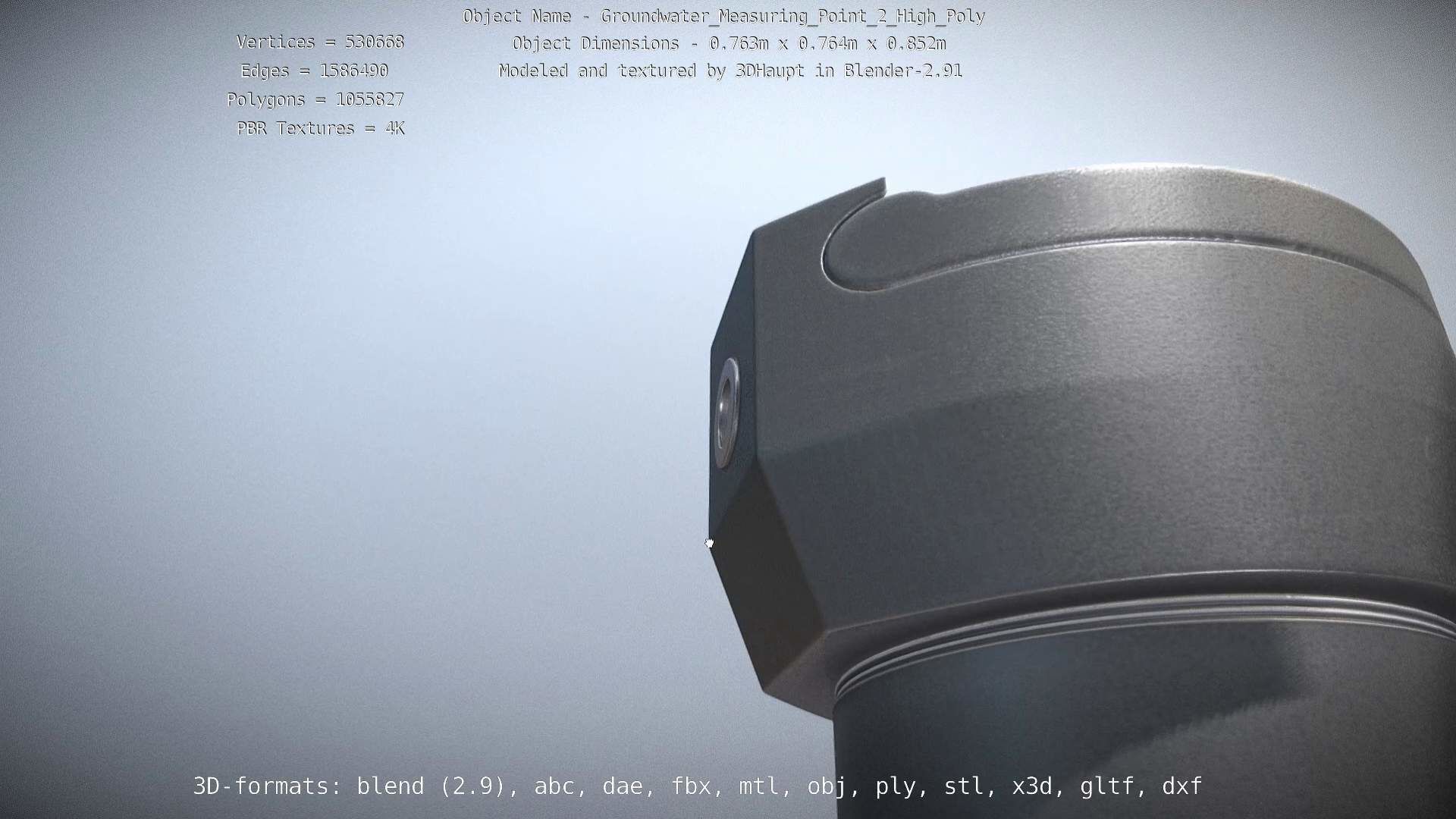 Groundwater Measure Pipe High-Poly Version 2 3D model_65