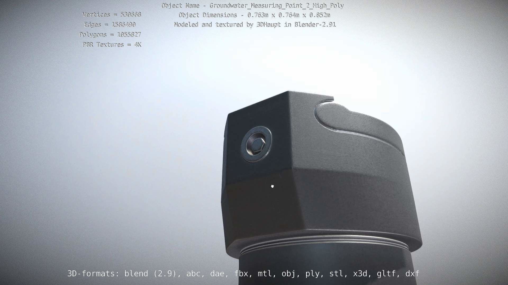 Groundwater Measure Pipe High-Poly Version 2 3D model_64