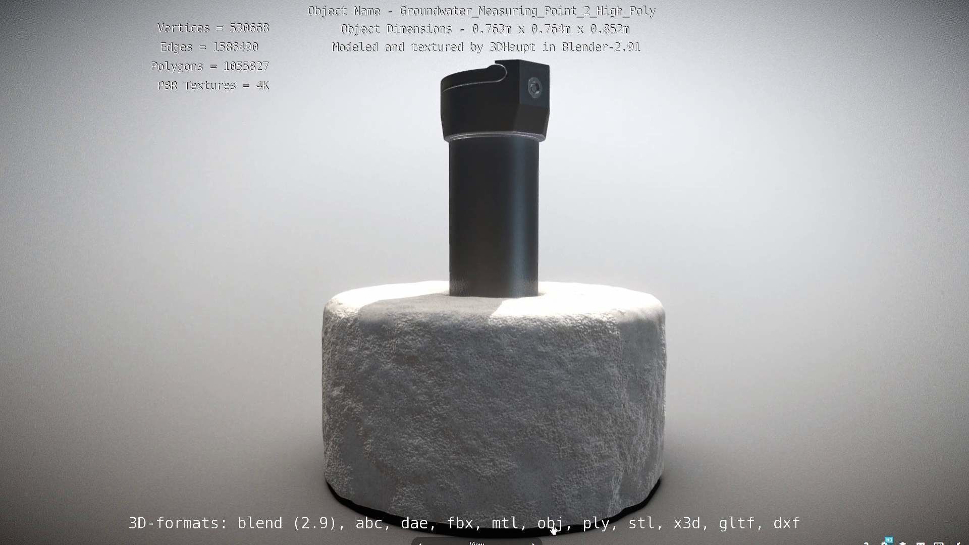 Groundwater Measure Pipe High-Poly Version 2 3D model_121