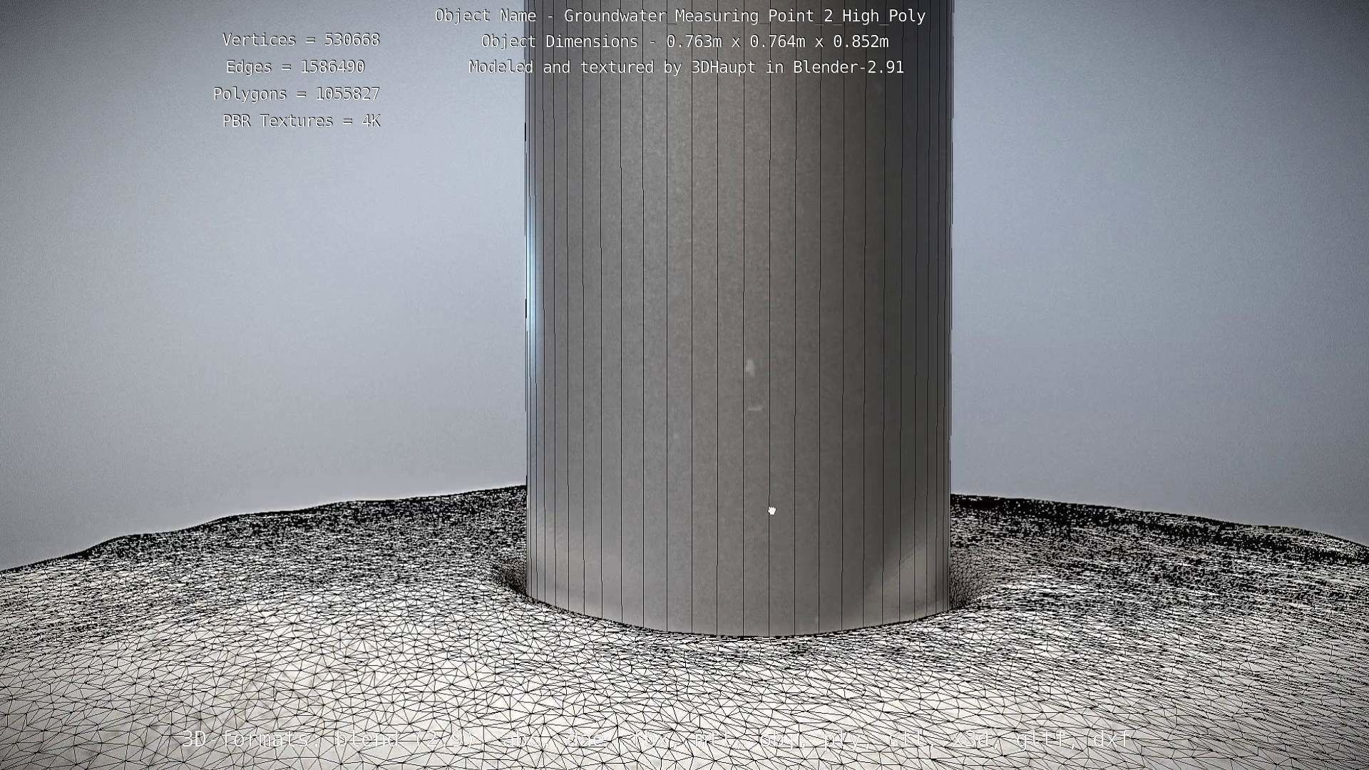 Groundwater Measure Pipe High-Poly Version 2 3D model_28