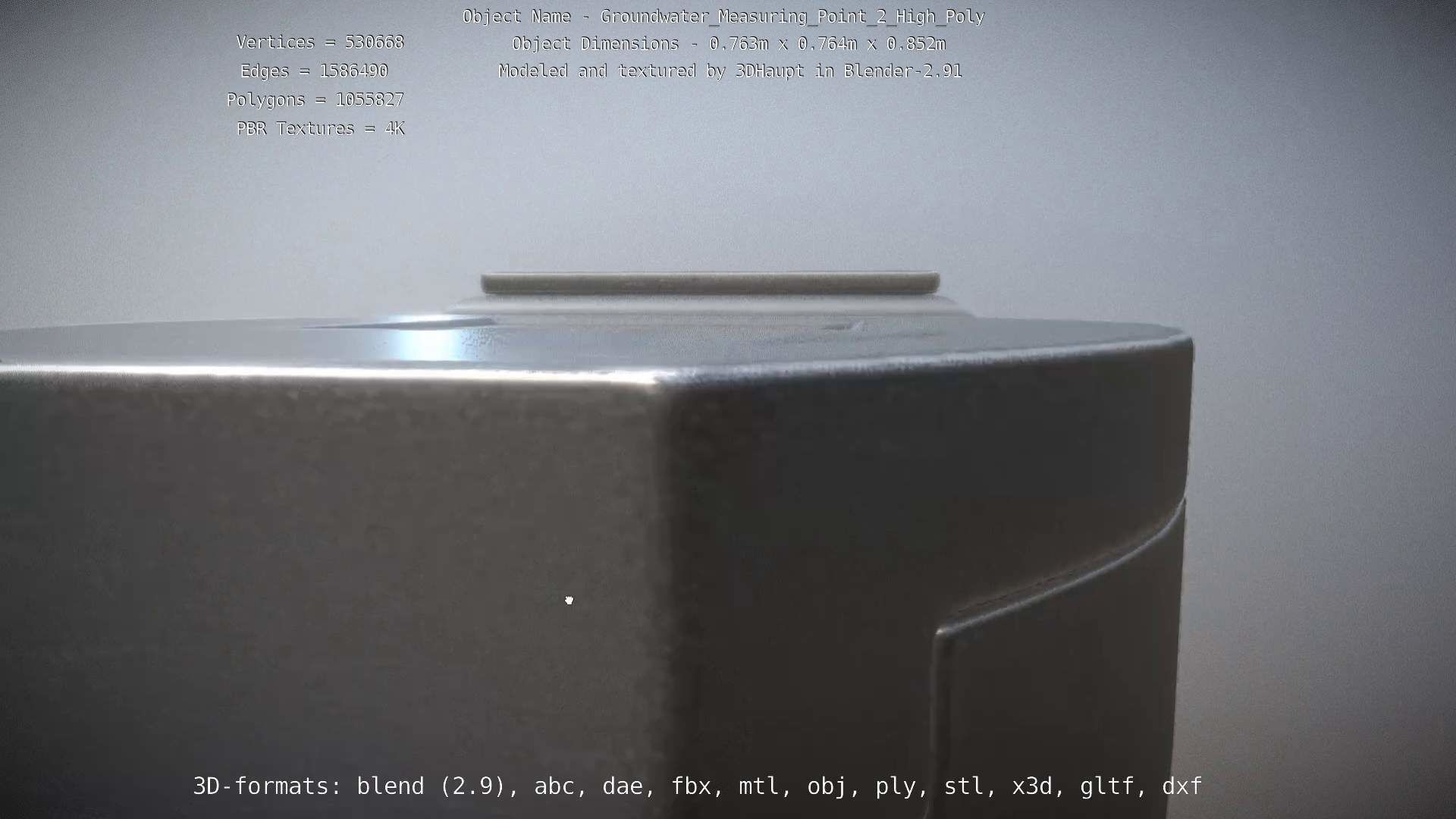 Groundwater Measure Pipe High-Poly Version 2 3D model_12