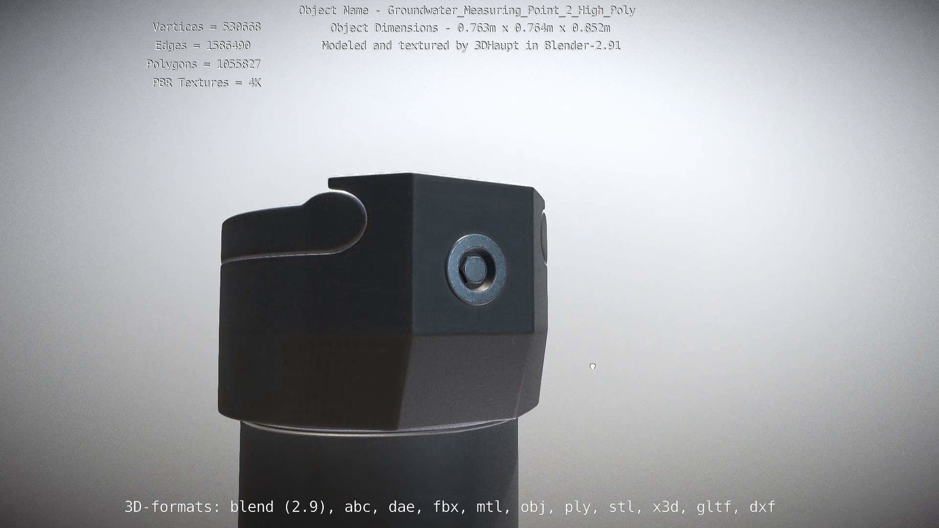 Groundwater Measure Pipe High-Poly Version 2 3D model_60