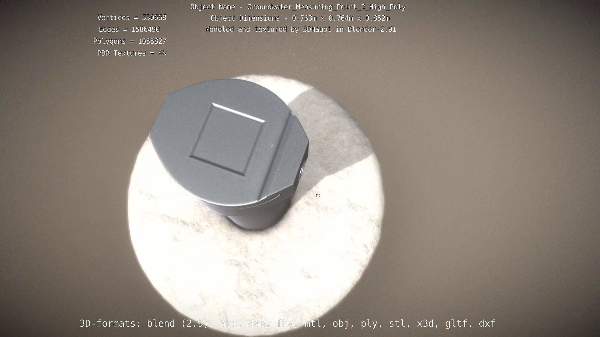 Groundwater Measure Pipe High-Poly Version 2 3D model_78