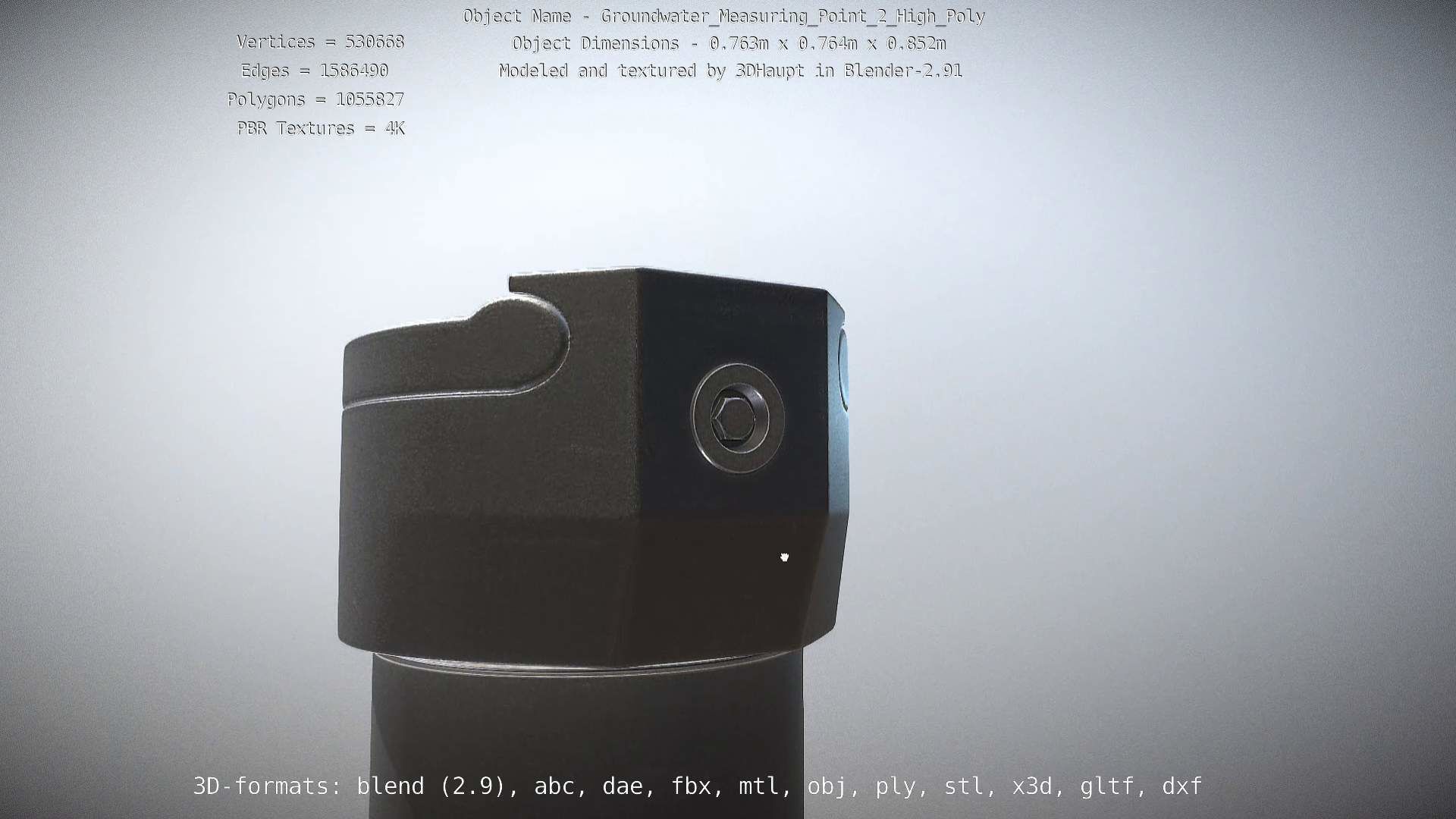 Groundwater Measure Pipe High-Poly Version 2 3D model_52