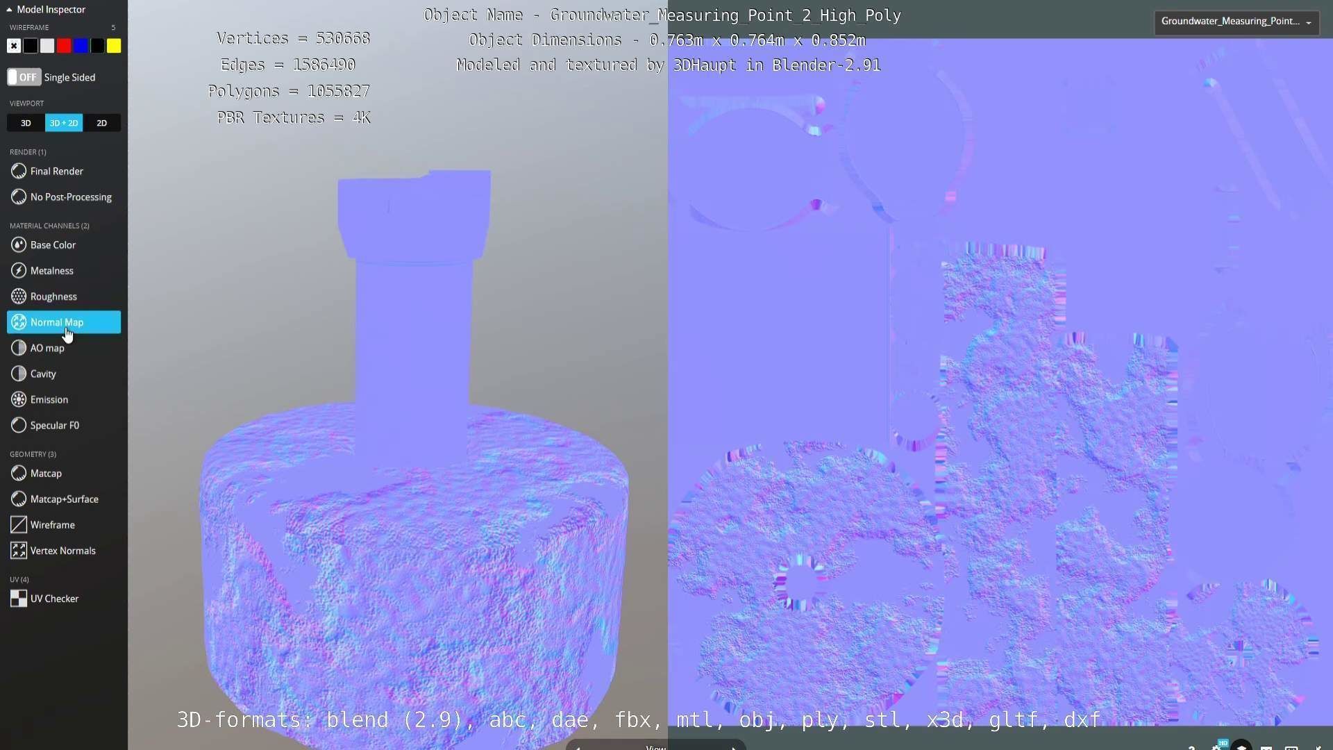 Groundwater Measure Pipe High-Poly Version 2 3D model_44