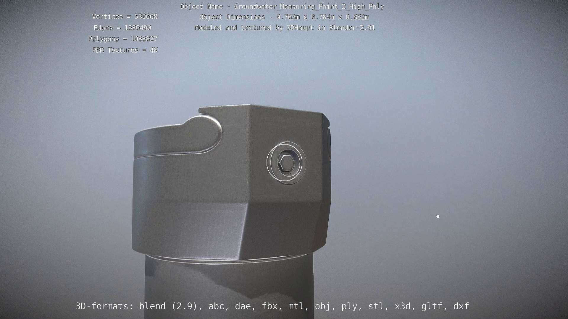 Groundwater Measure Pipe High-Poly Version 2 3D model_102