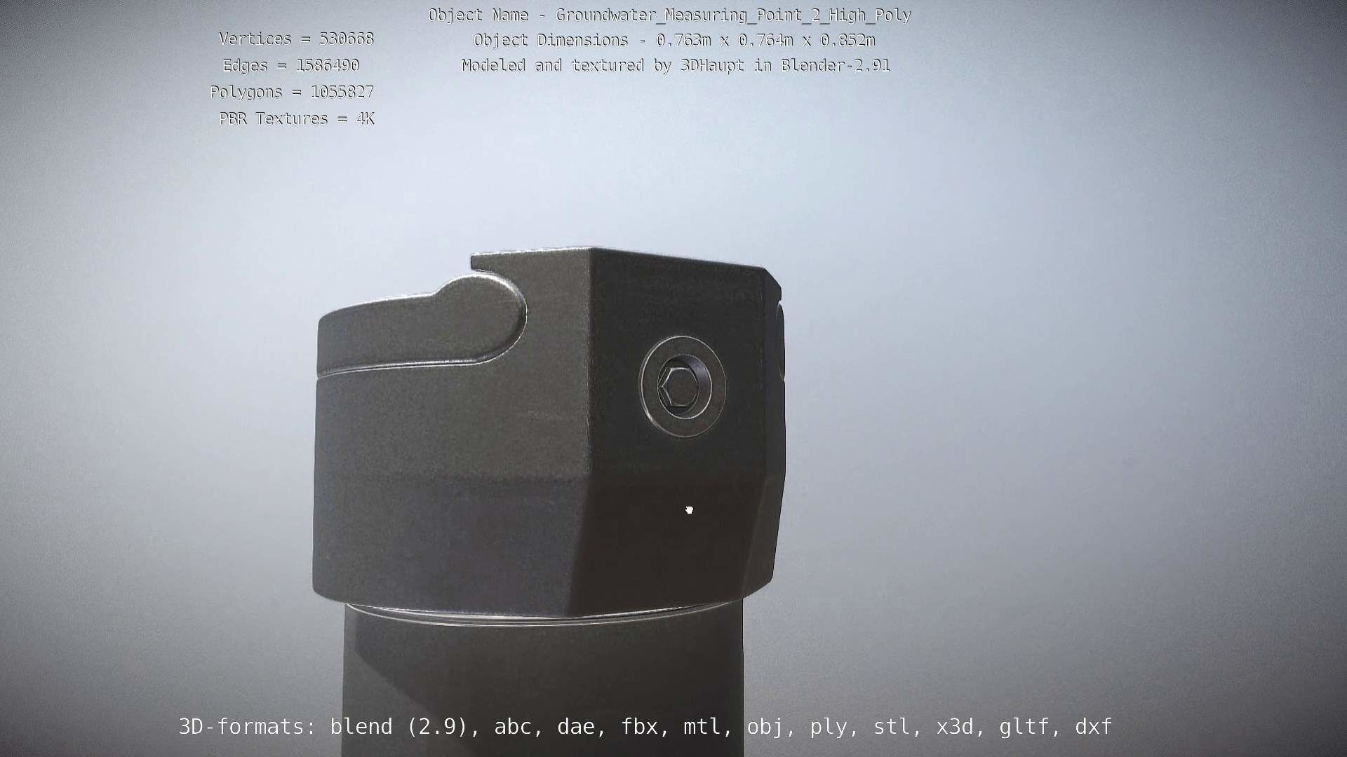 Groundwater Measure Pipe High-Poly Version 2 3D model_51