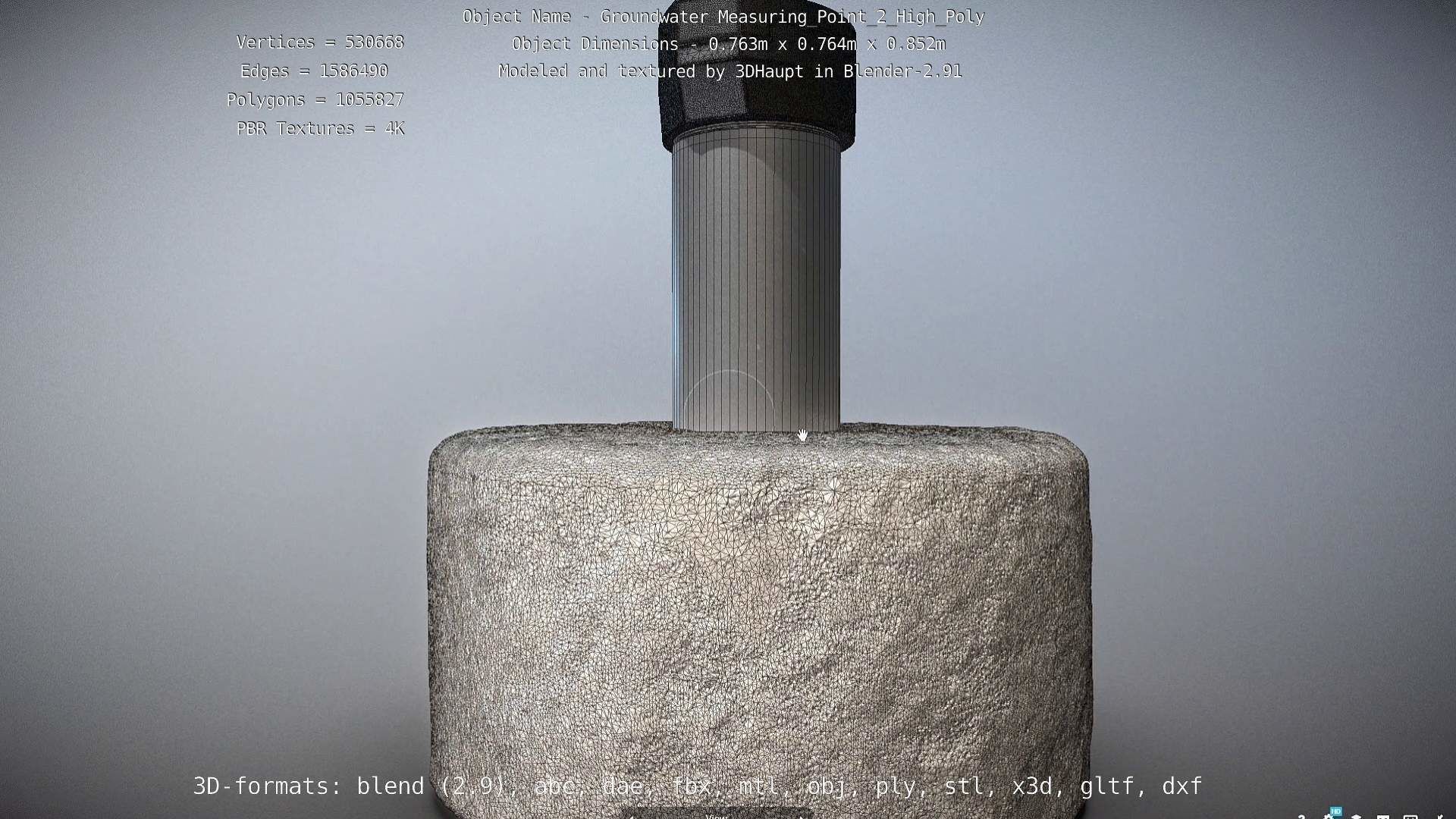 Groundwater Measure Pipe High-Poly Version 2 3D model_109