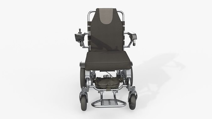 Lite powered folding wheelchair 3D model 4
