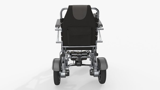 Lite powered folding wheelchair 3D model 3