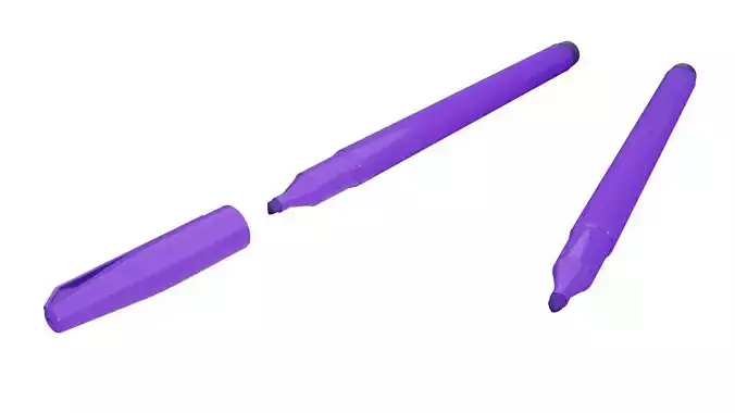Pen Highlighter 3D Model