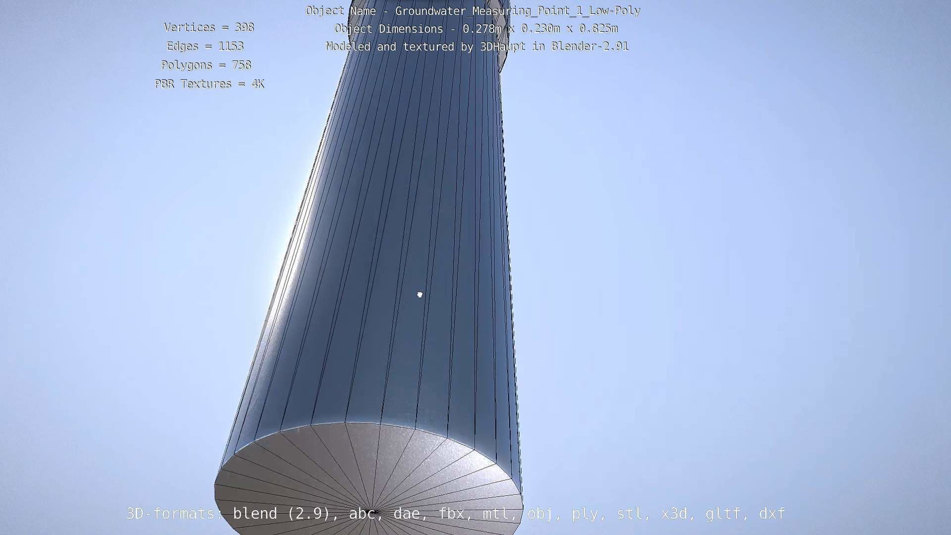 Groundwater Measure Pipe Low-Poly Version 1 Low-poly 3D model_55