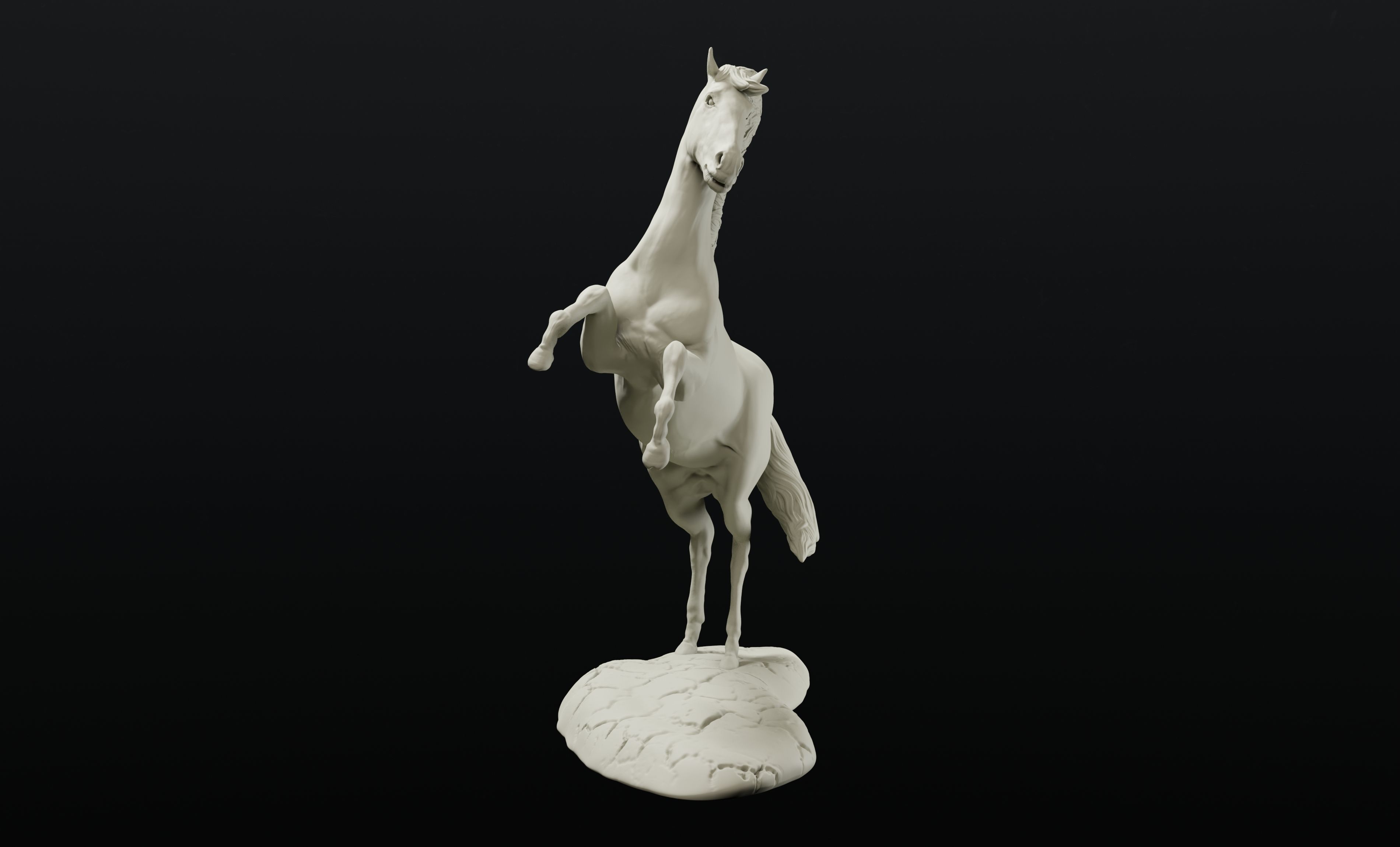 Horse on hind legs intended for 3d printing 3D print model_5