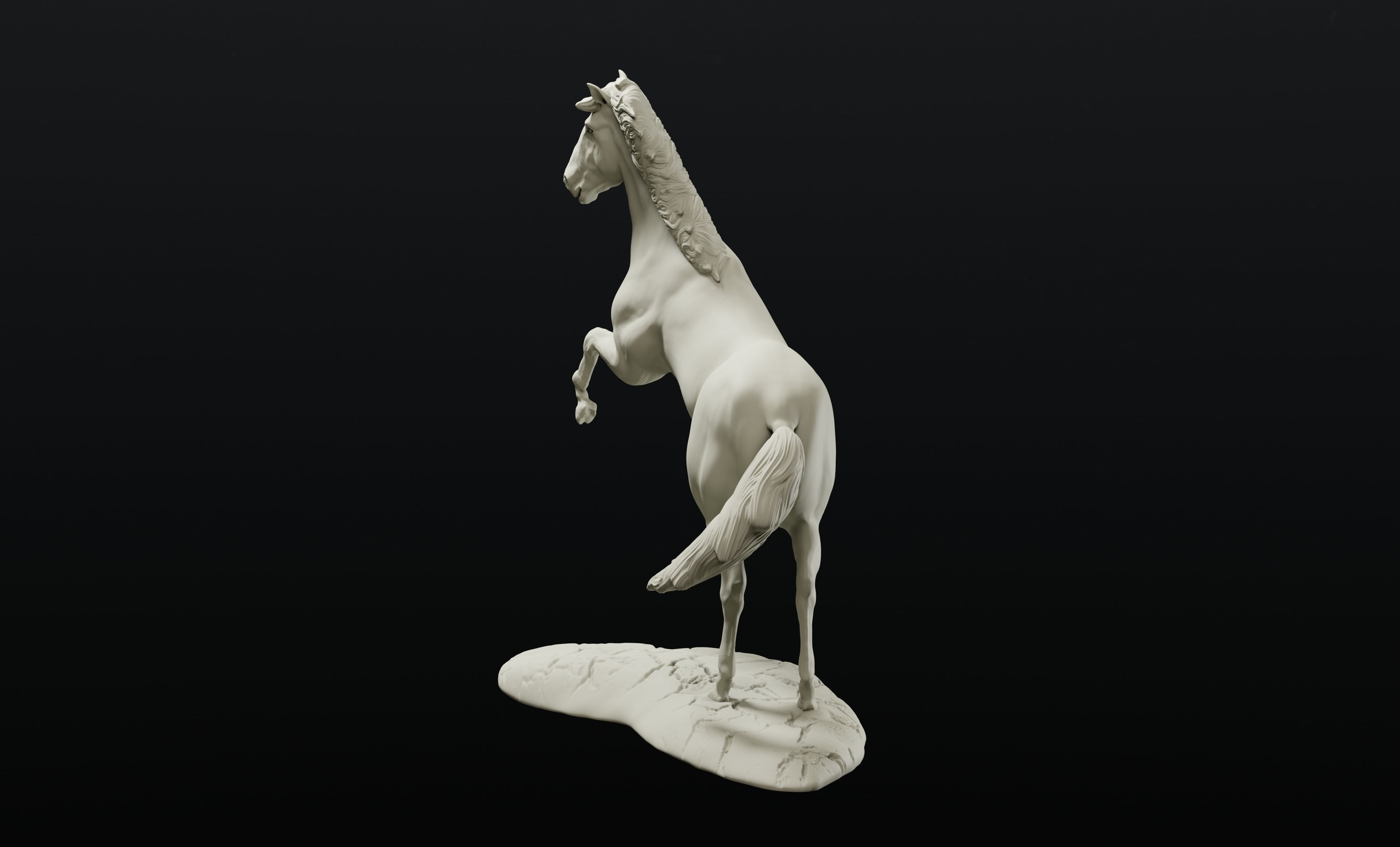 Horse on hind legs intended for 3d printing 3D print model_2