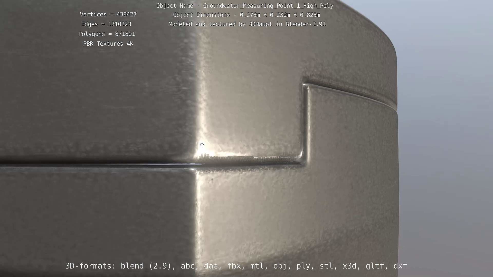 Groundwater Measure Pipe High-Poly Version 1 3D model_133