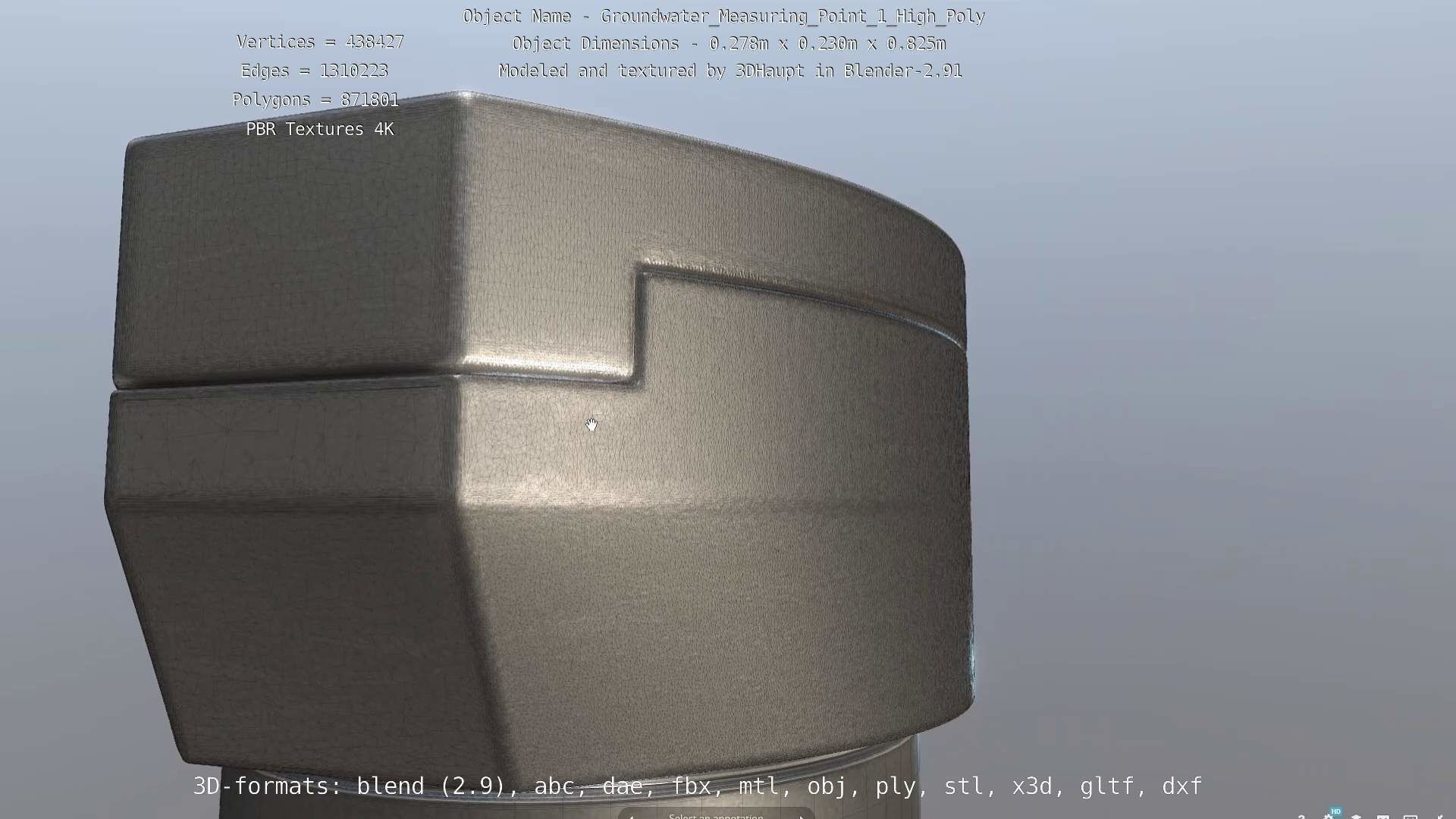 Groundwater Measure Pipe High-Poly Version 1 3D model_144