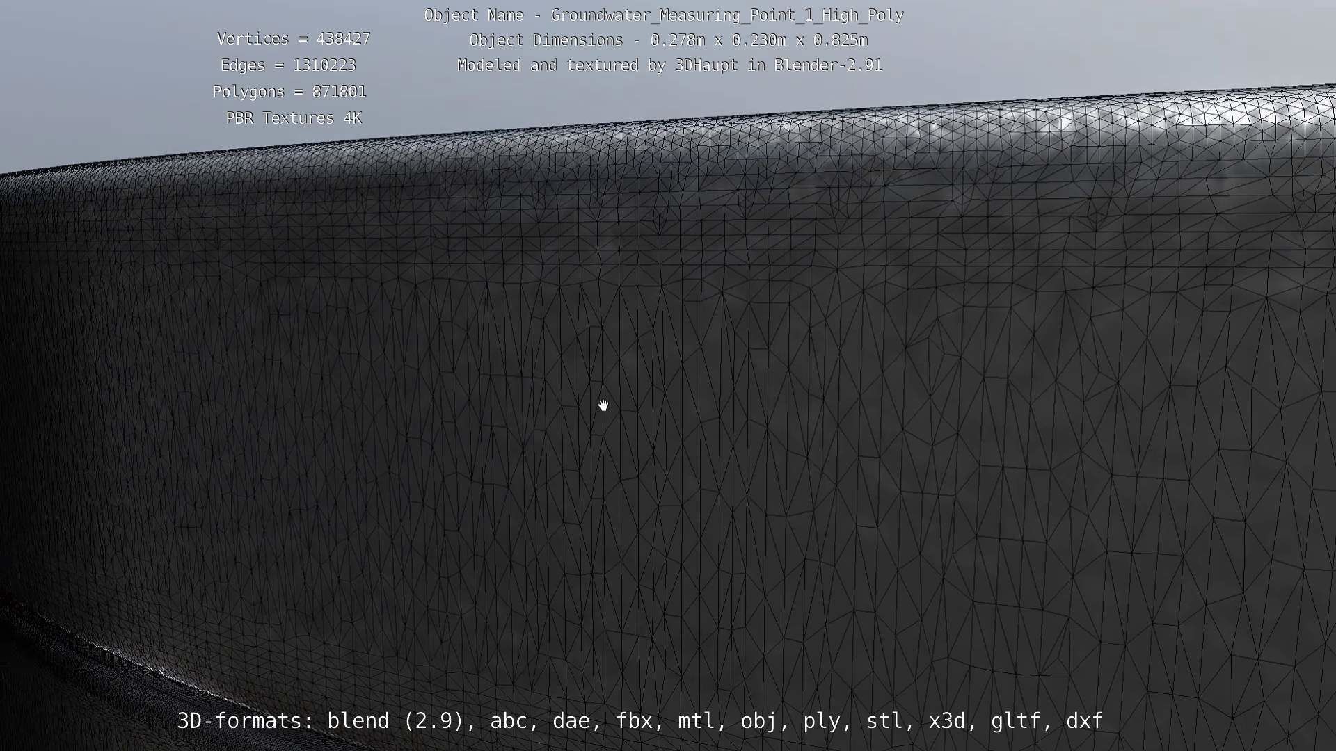 Groundwater Measure Pipe High-Poly Version 1 3D model_126