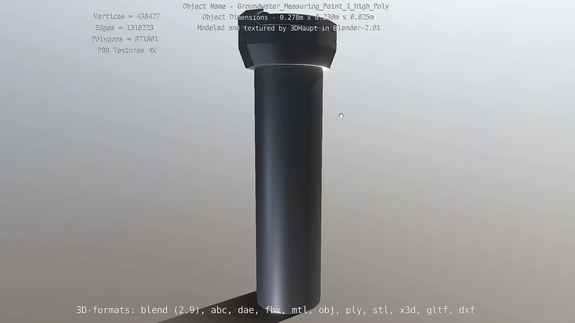 Groundwater Measure Pipe High-Poly Version 1 3D model_76