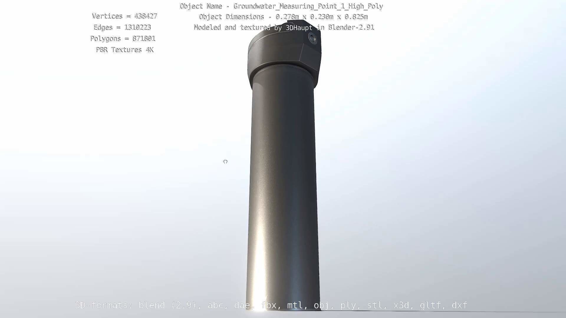 Groundwater Measure Pipe High-Poly Version 1 3D model_116