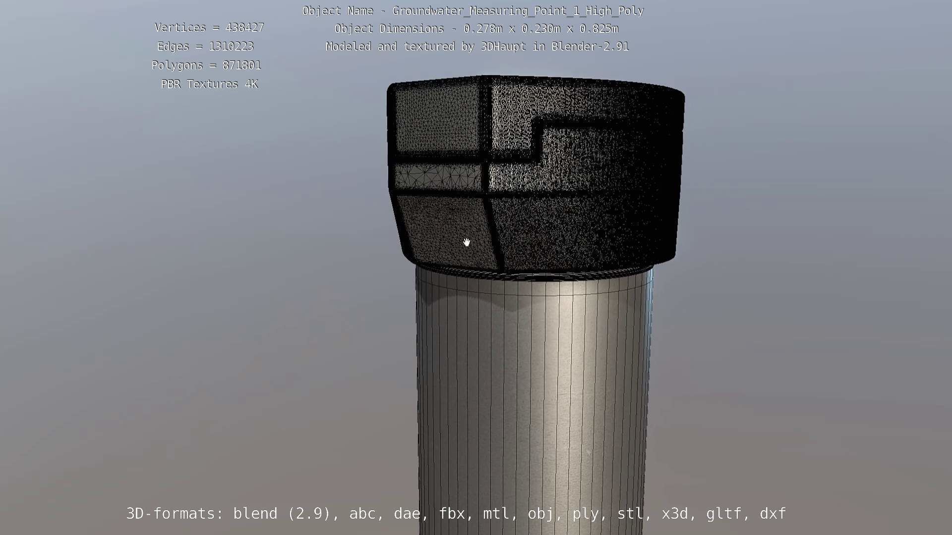 Groundwater Measure Pipe High-Poly Version 1 3D model_41