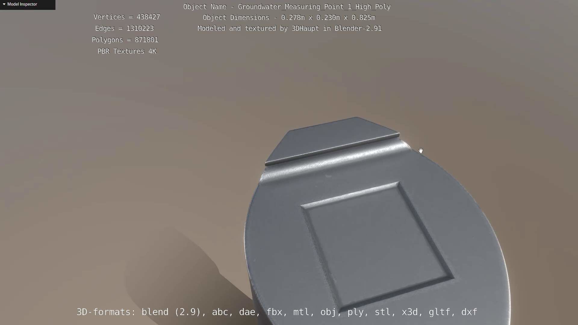 Groundwater Measure Pipe High-Poly Version 1 3D model_51