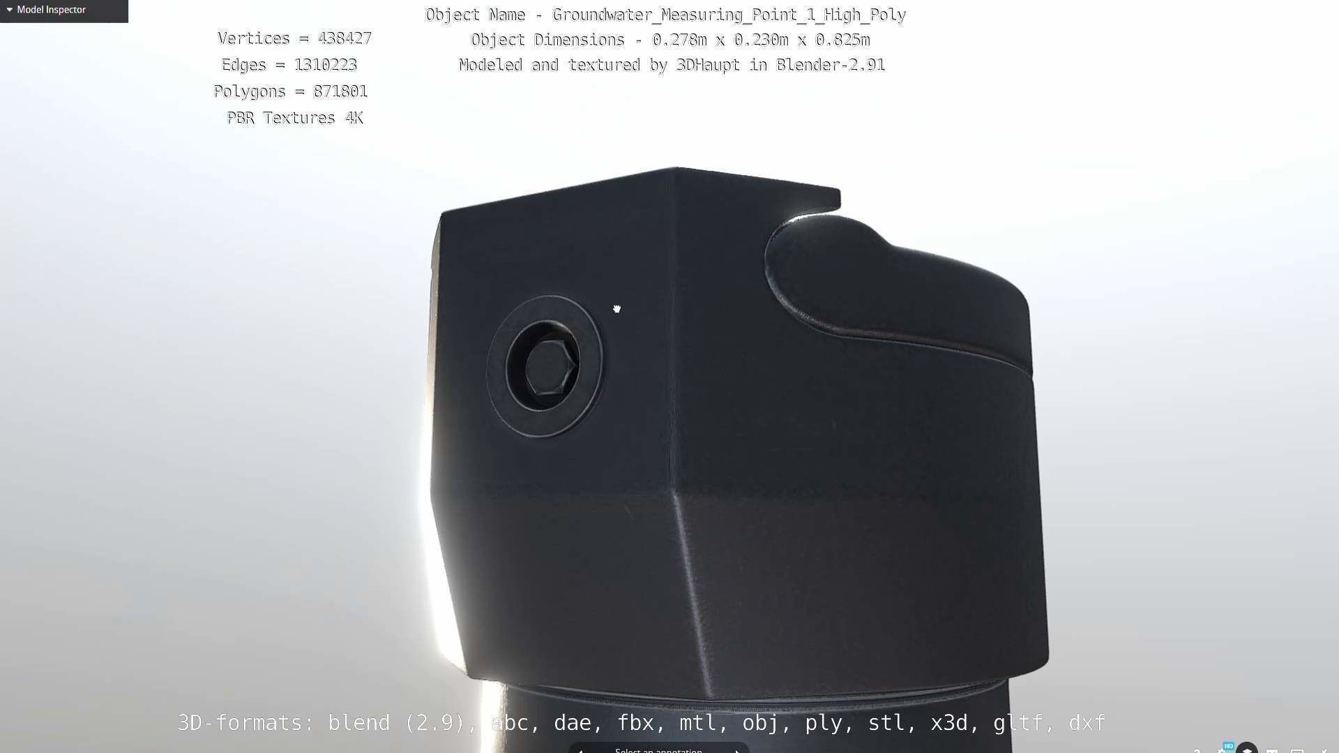 Groundwater Measure Pipe High-Poly Version 1 3D model_27