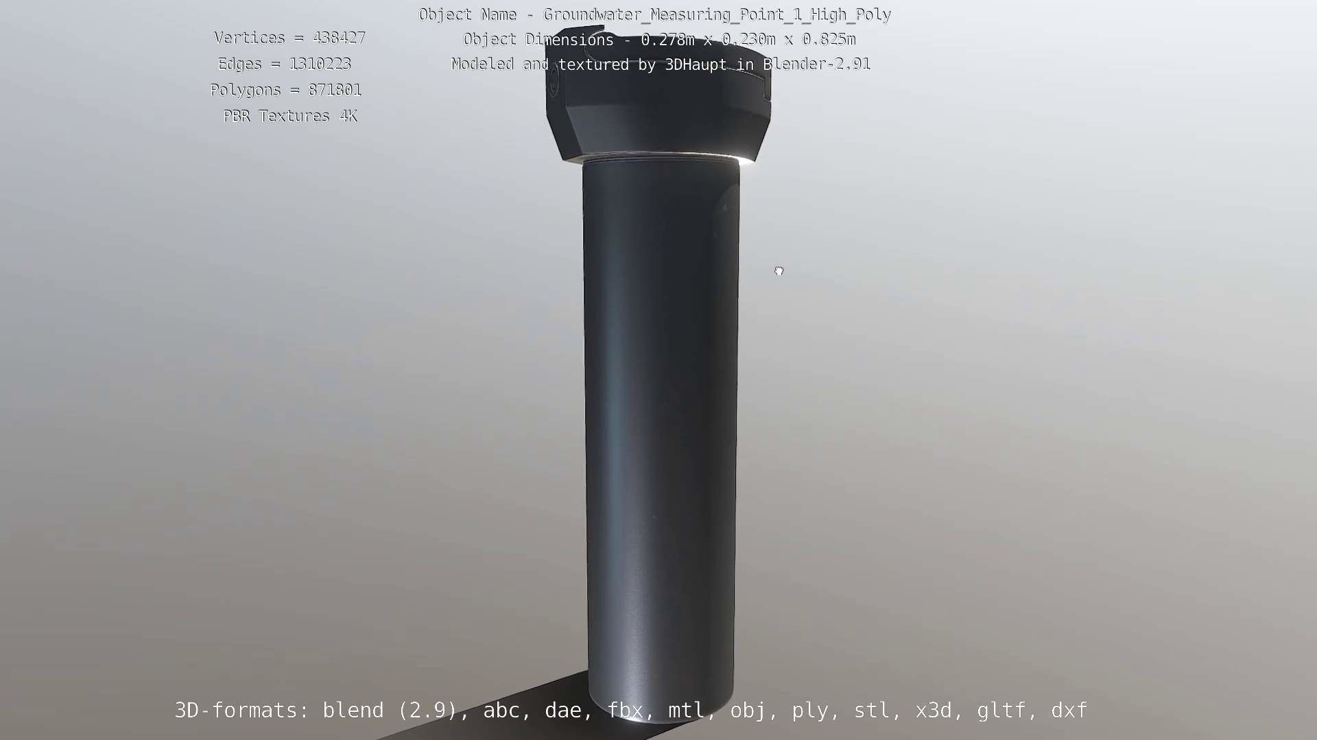 Groundwater Measure Pipe High-Poly Version 1 3D model_74