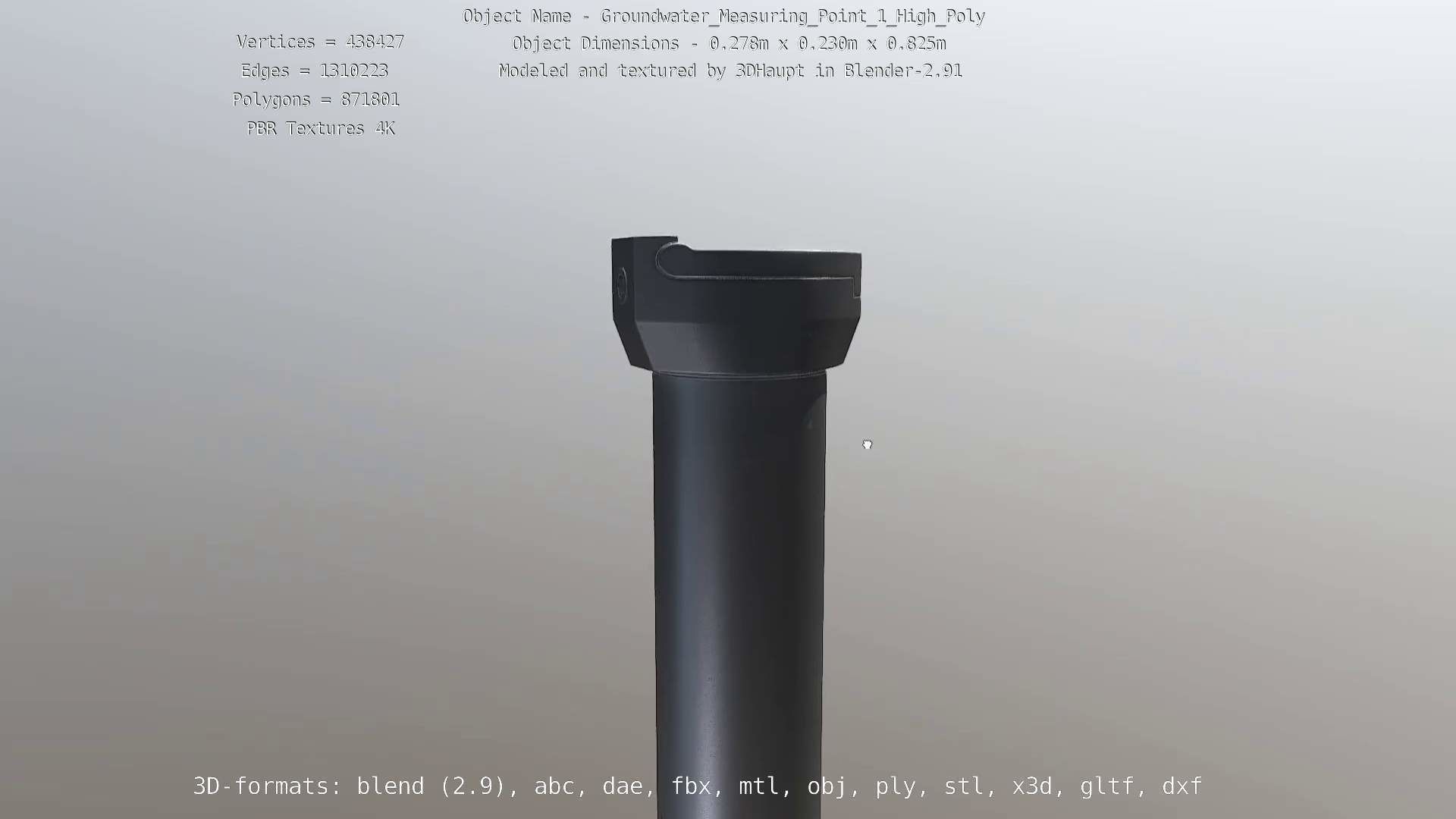 Groundwater Measure Pipe High-Poly Version 1 3D model_46