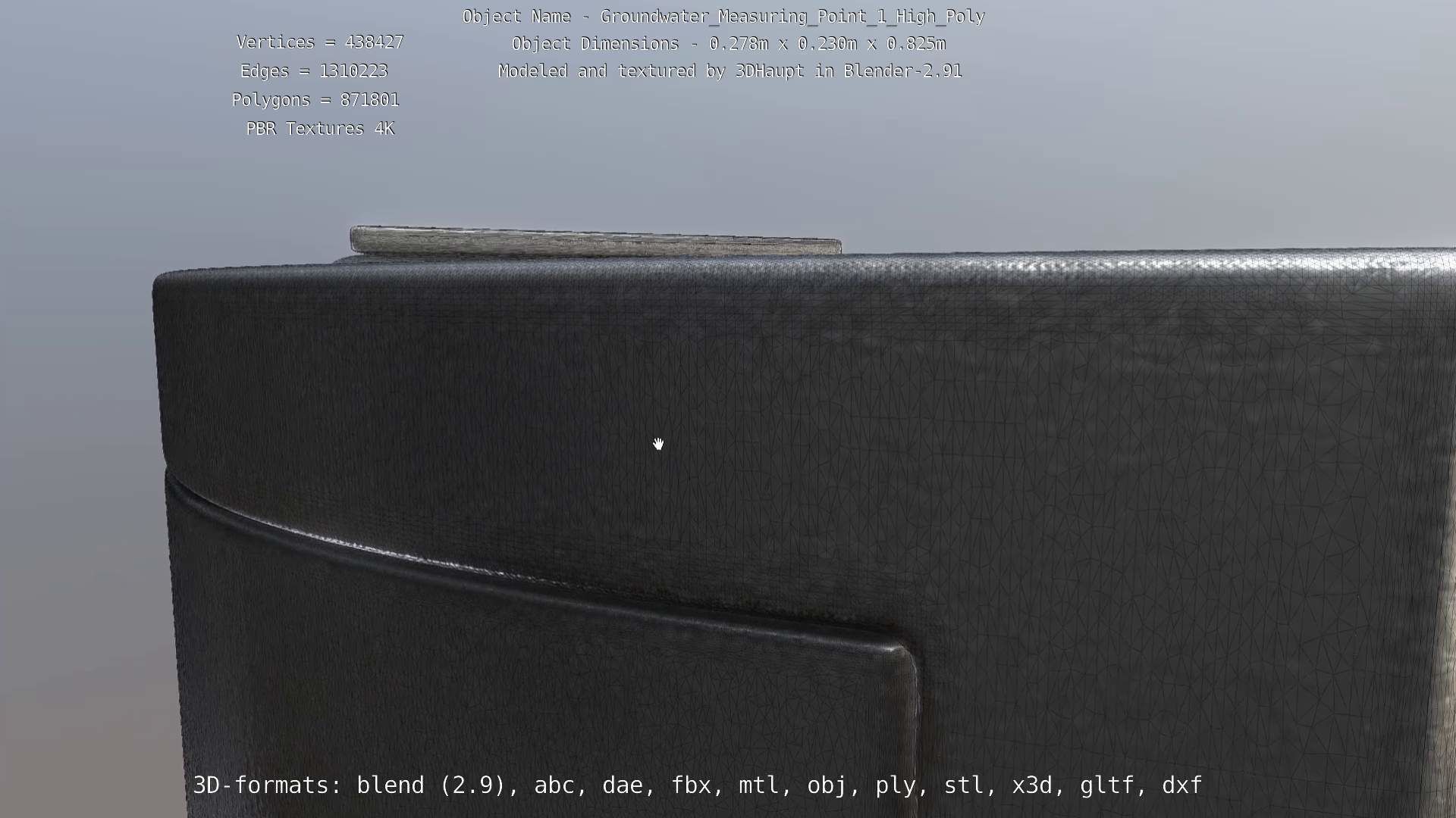 Groundwater Measure Pipe High-Poly Version 1 3D model_102