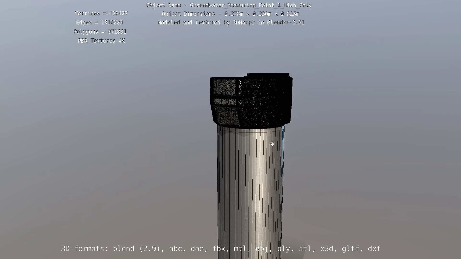 Groundwater Measure Pipe High-Poly Version 1 3D model_88