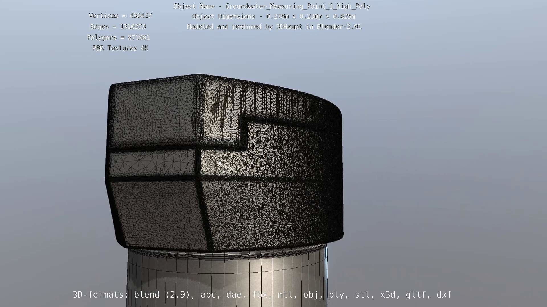 Groundwater Measure Pipe High-Poly Version 1 3D model_124