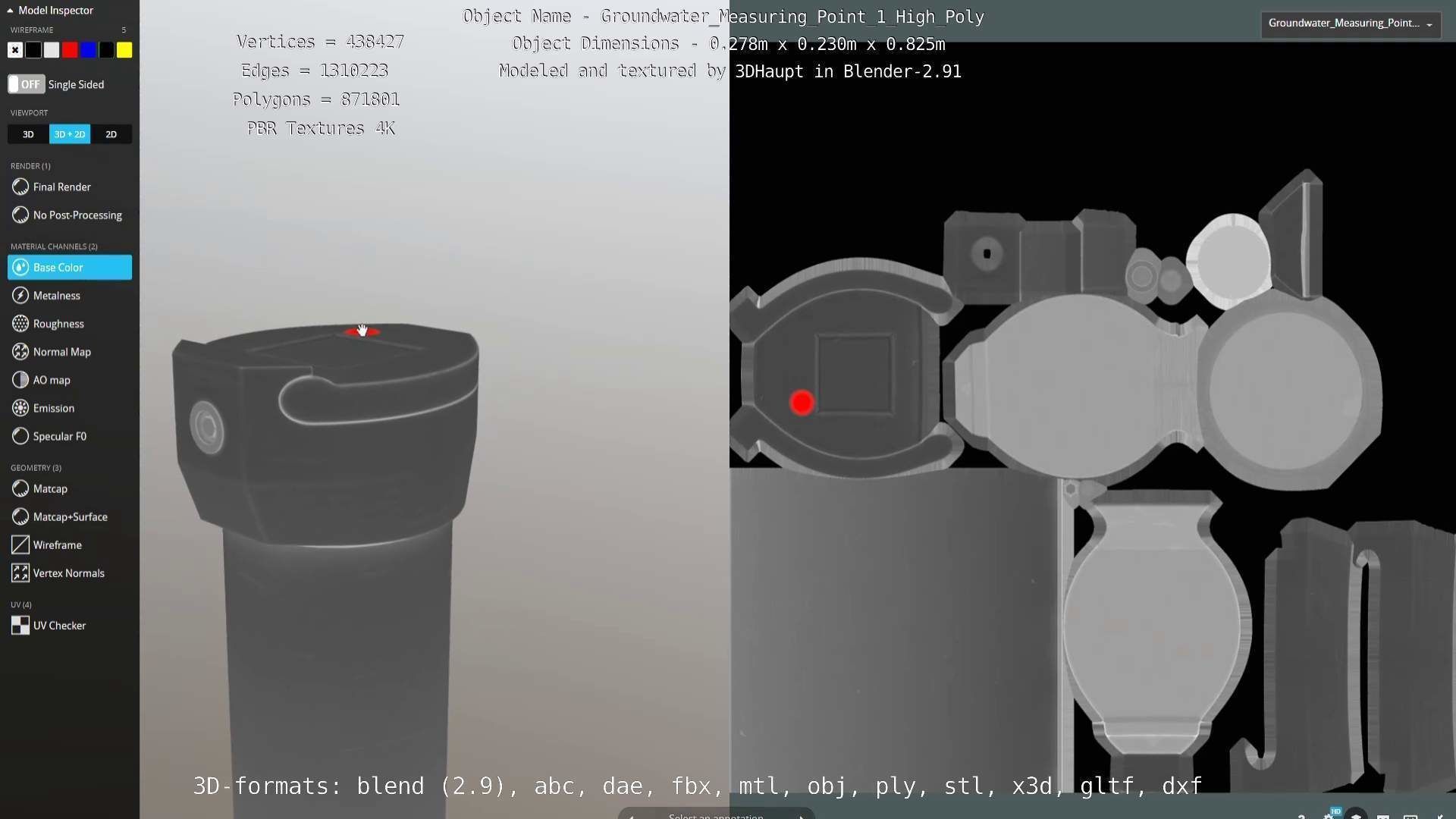 Groundwater Measure Pipe High-Poly Version 1 3D model_21