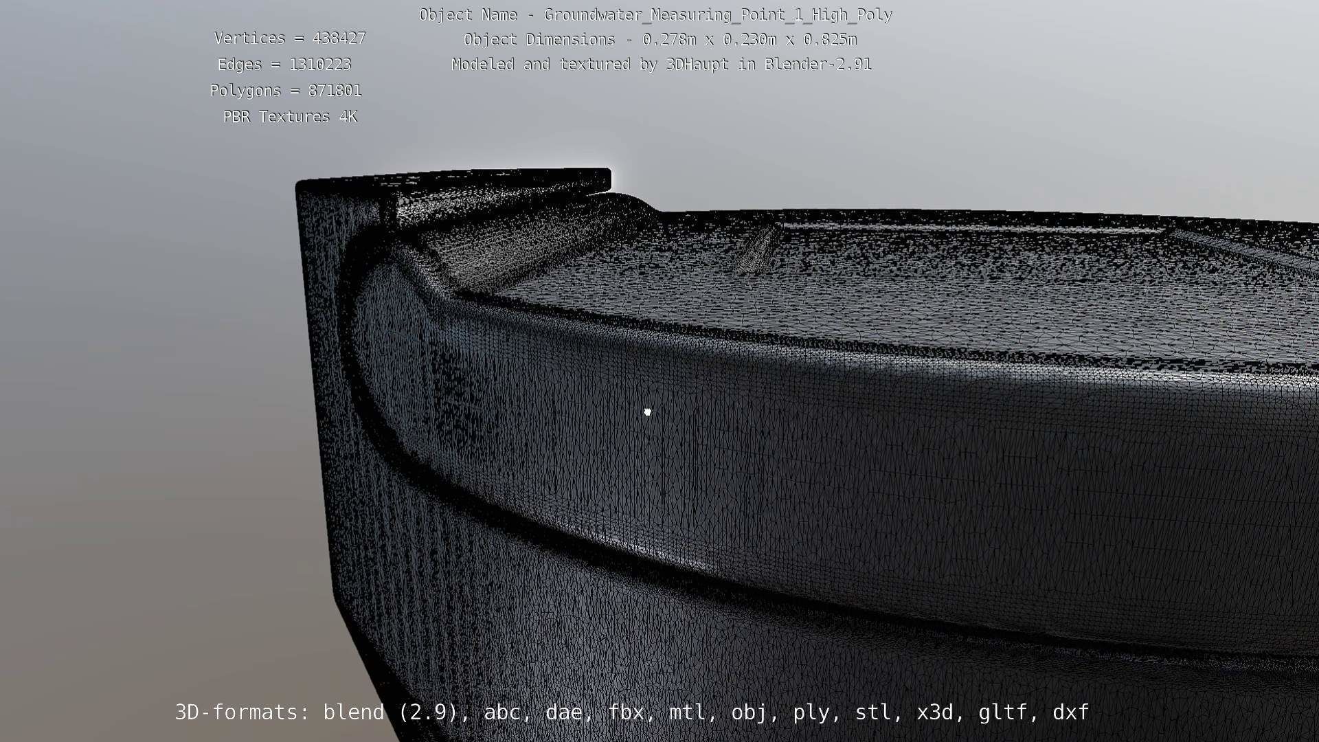 Groundwater Measure Pipe High-Poly Version 1 3D model_96