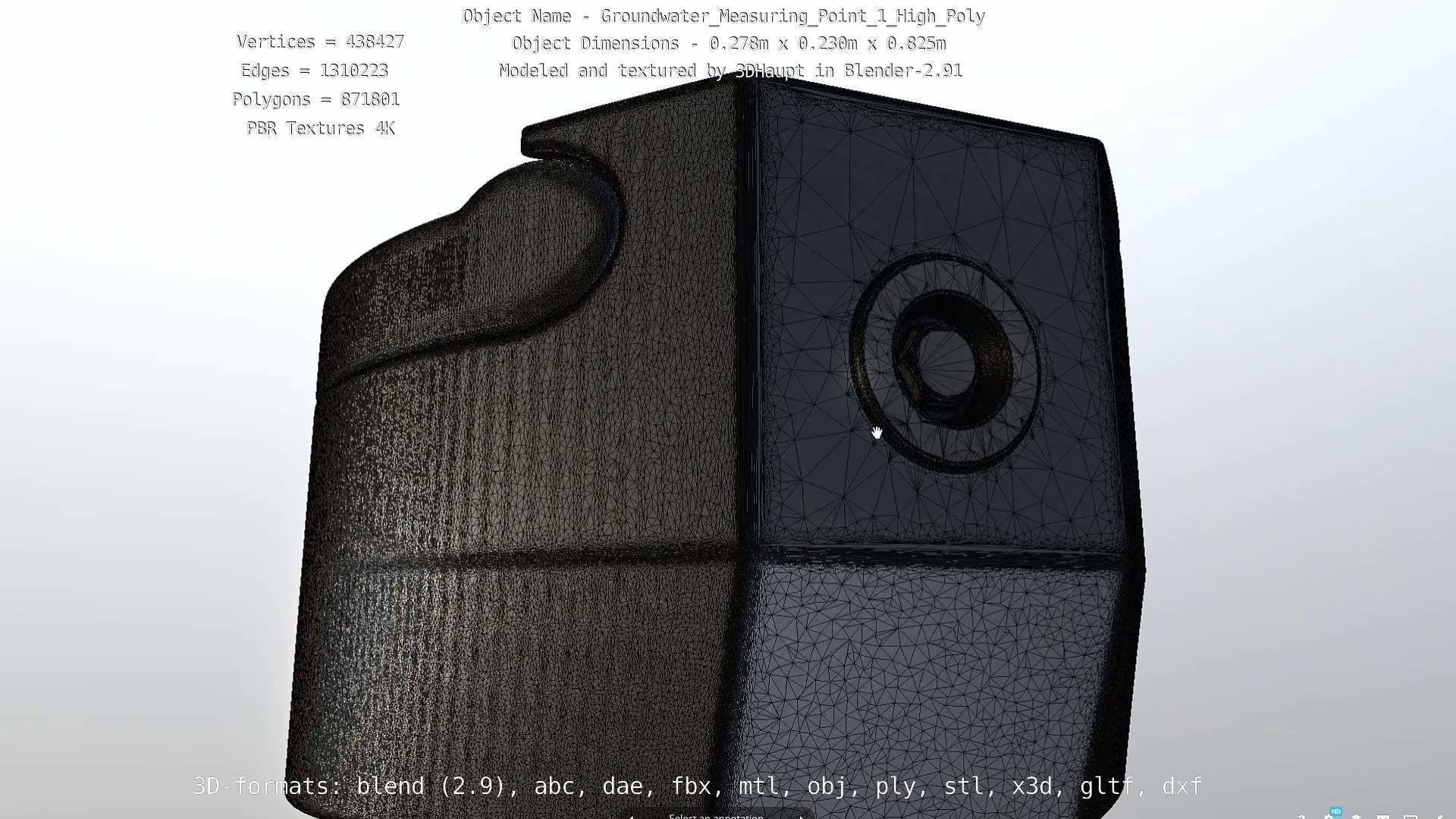 Groundwater Measure Pipe High-Poly Version 1 3D model_141