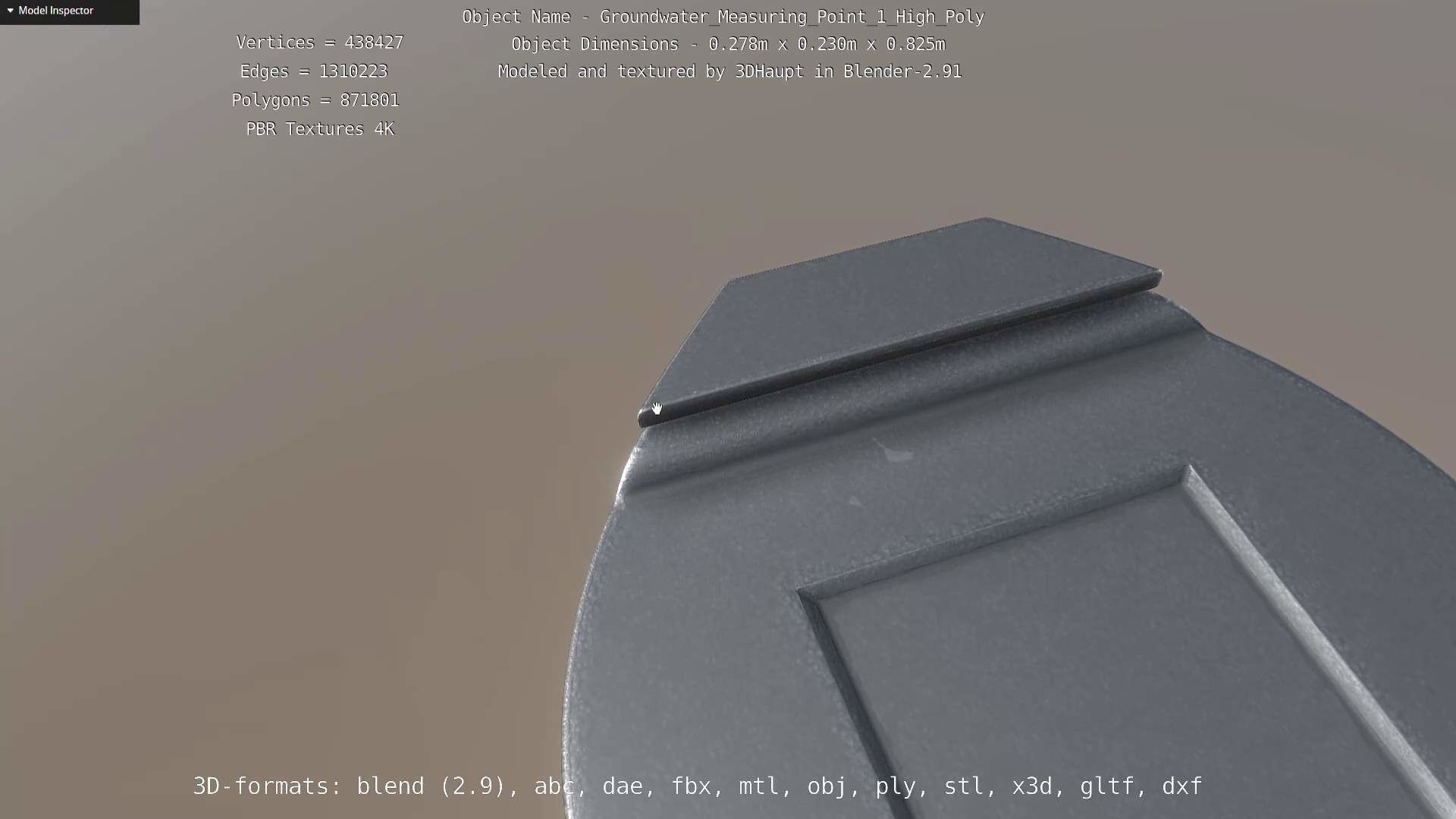 Groundwater Measure Pipe High-Poly Version 1 3D model_66