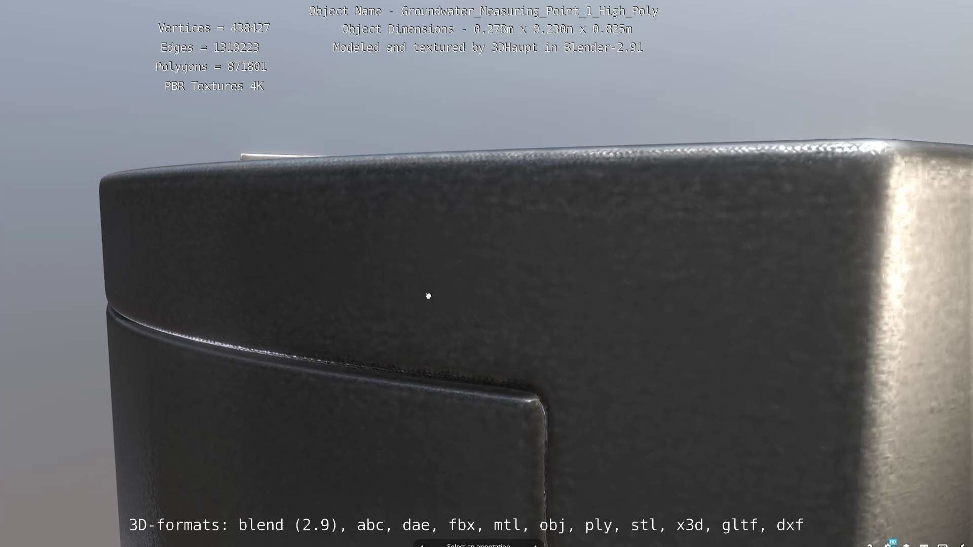 Groundwater Measure Pipe High-Poly Version 1 3D model_132