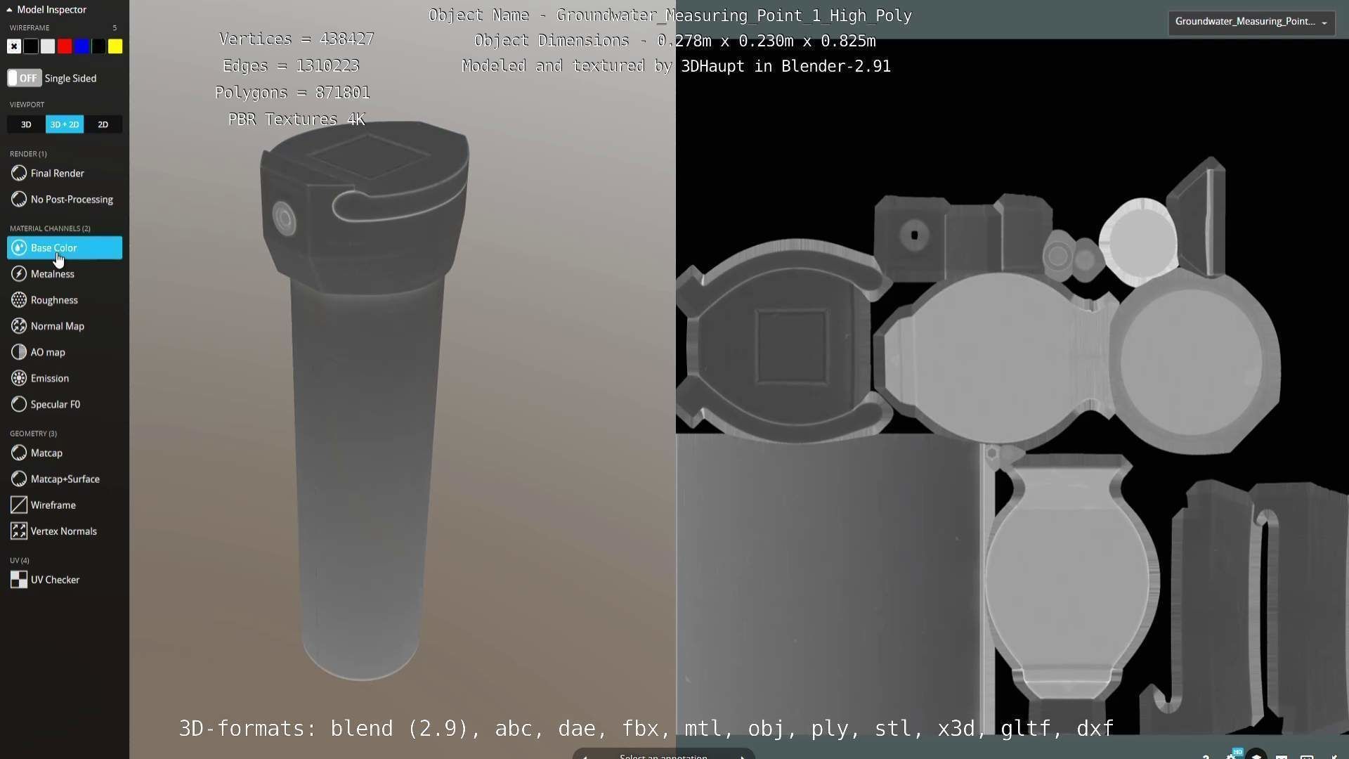 Groundwater Measure Pipe High-Poly Version 1 3D model_26