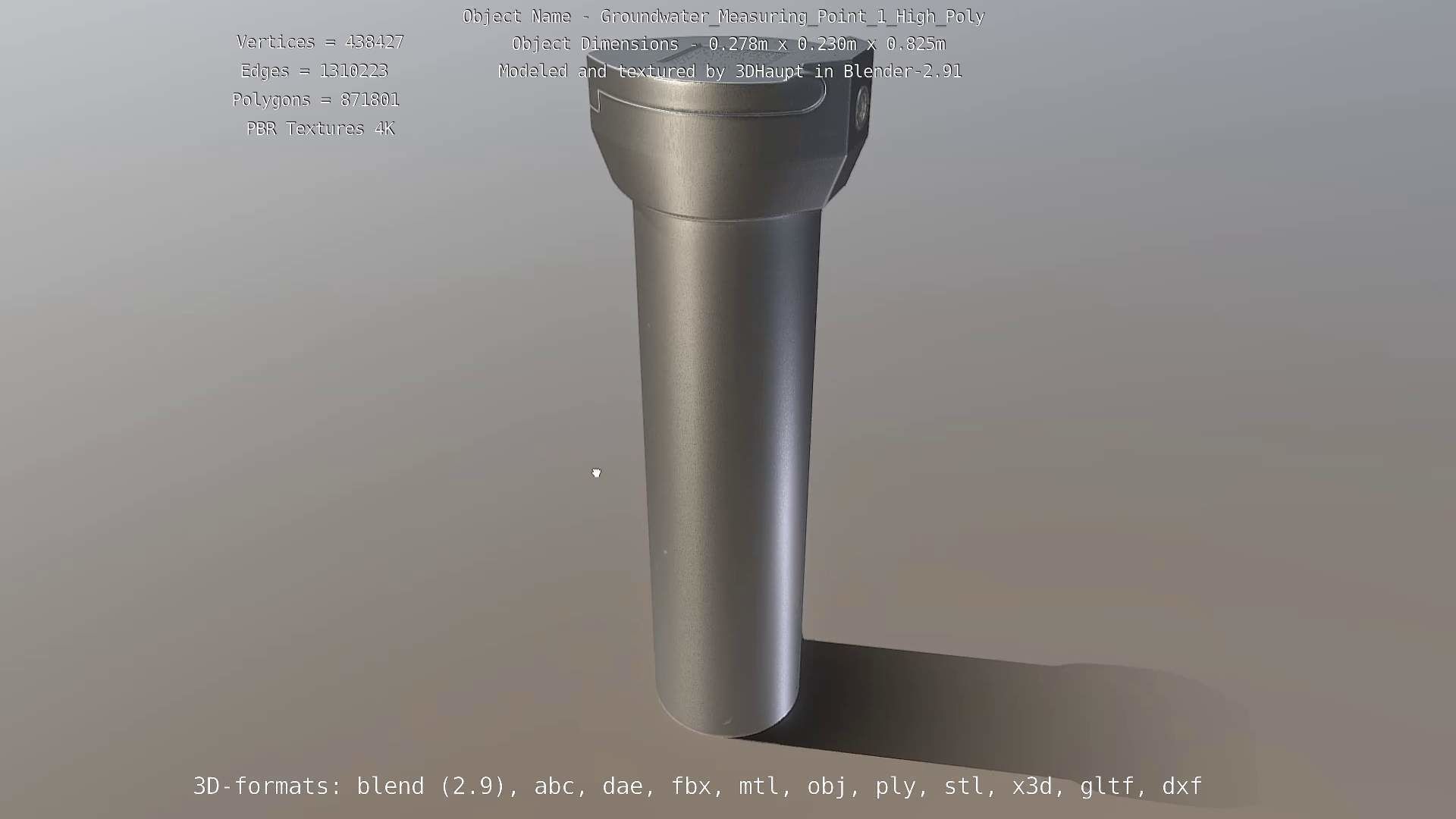 Groundwater Measure Pipe High-Poly Version 1 3D model_58