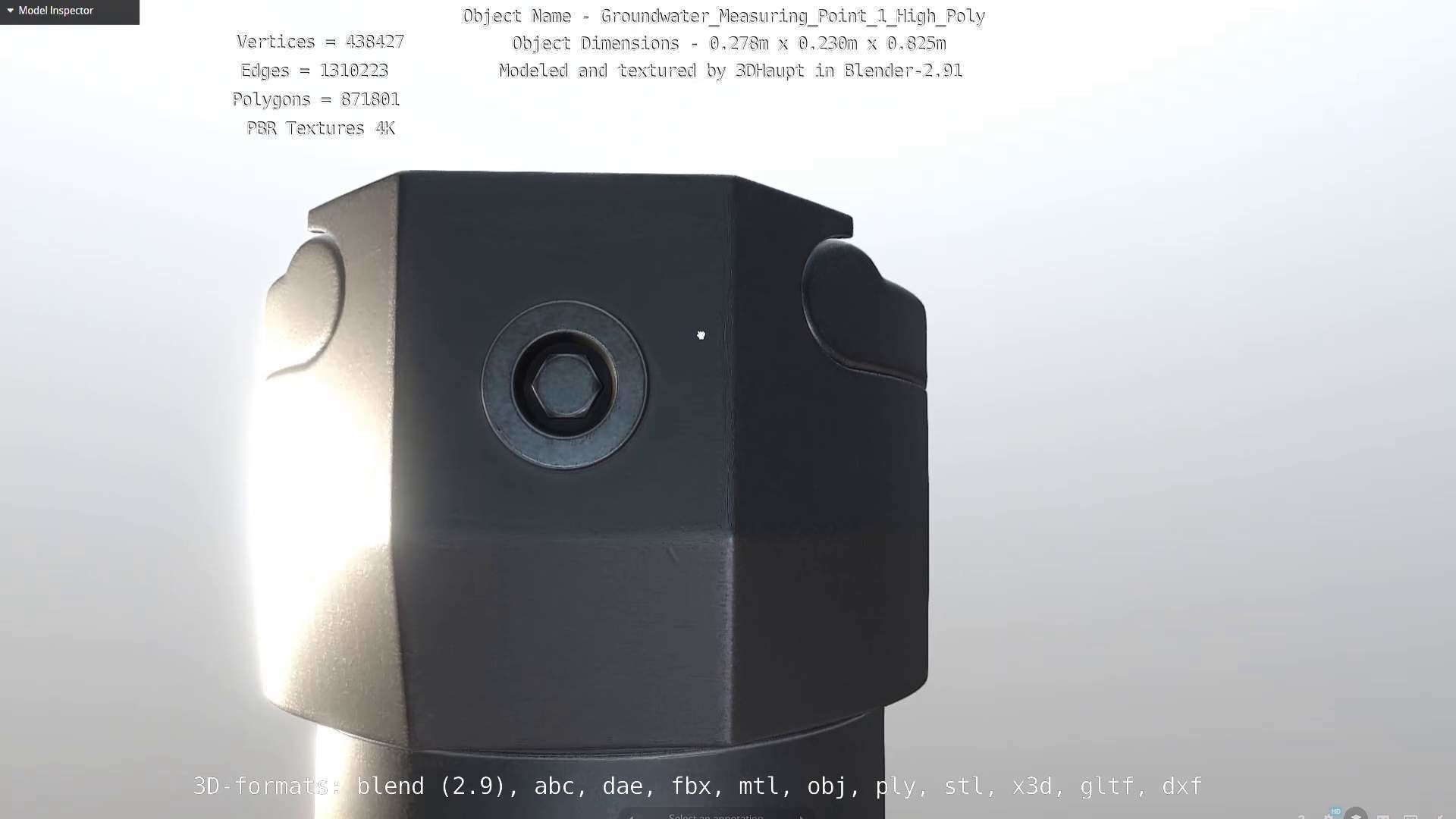 Groundwater Measure Pipe High-Poly Version 1 3D model_28