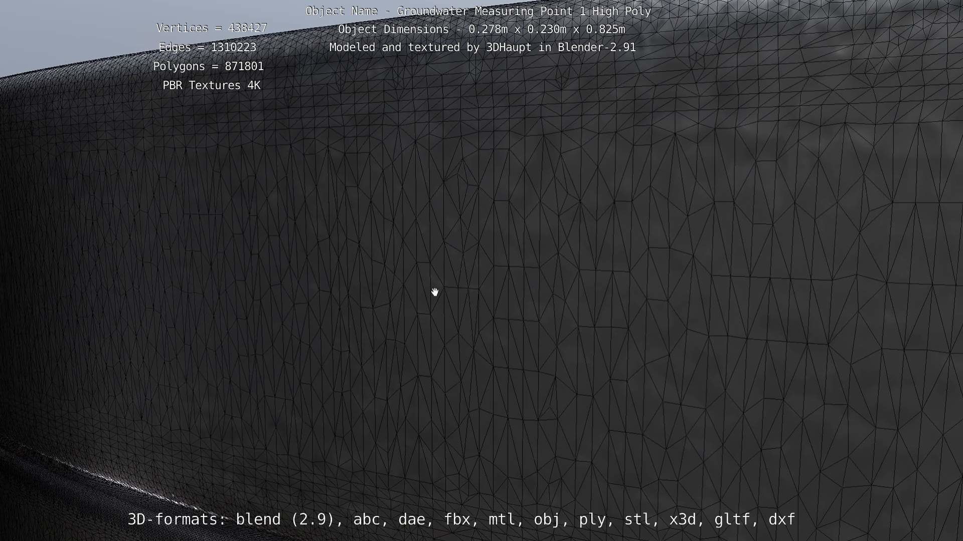 Groundwater Measure Pipe High-Poly Version 1 3D model_40