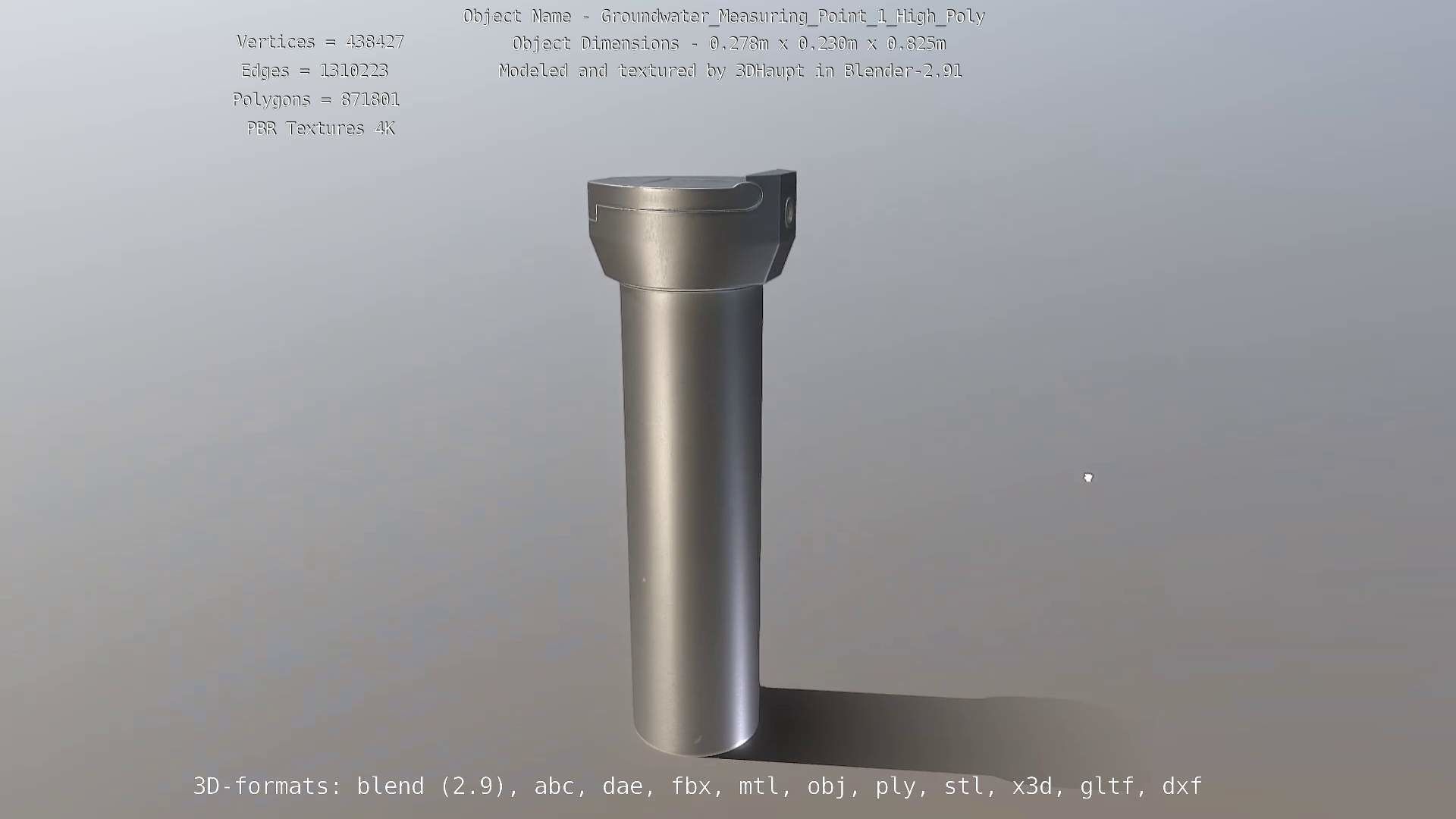 Groundwater Measure Pipe High-Poly Version 1 3D model_56