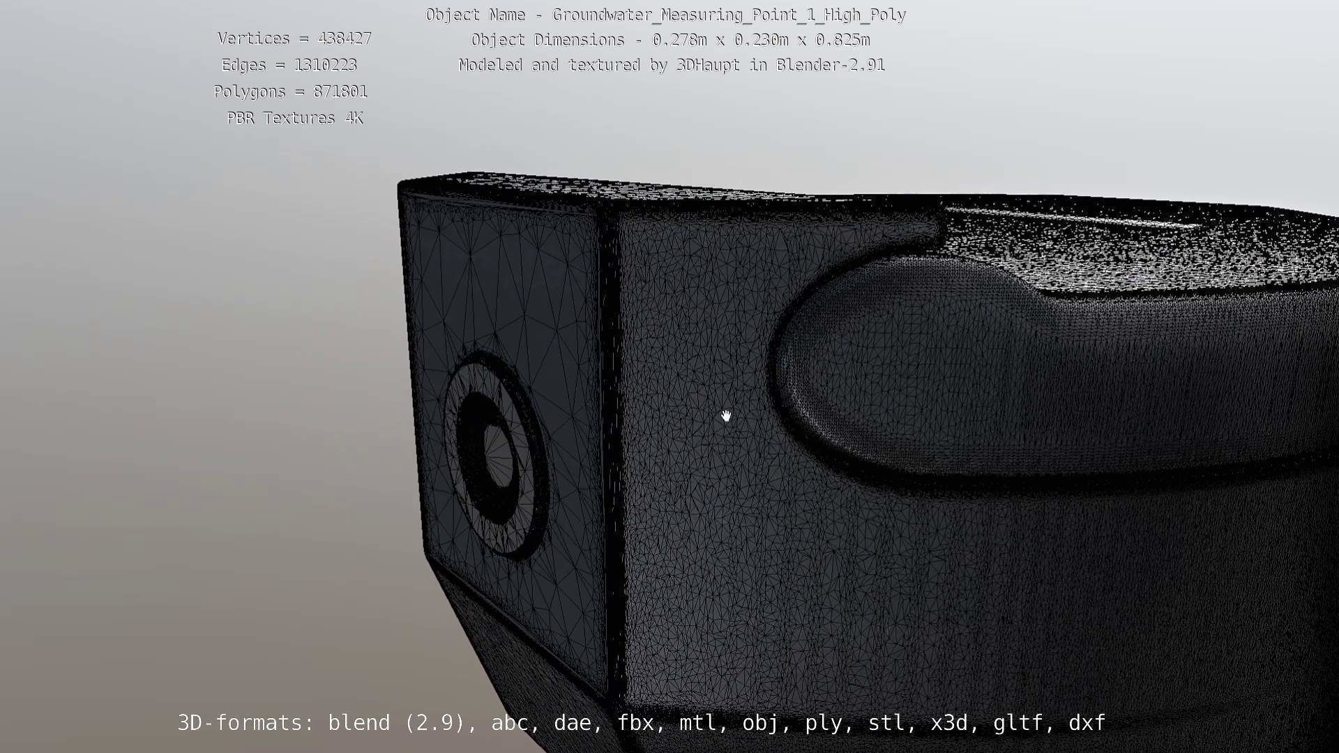 Groundwater Measure Pipe High-Poly Version 1 3D model_50
